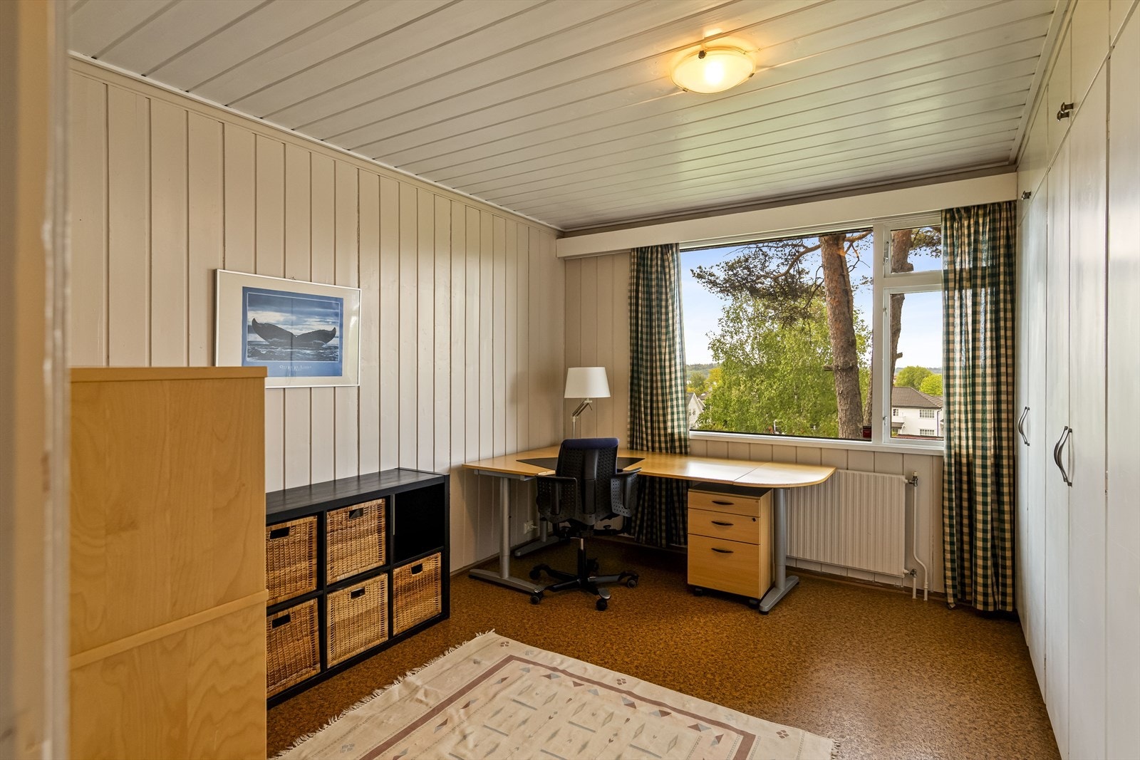 Rommet som opprinnelig er husets hovedsoverom benyttes i dag som kontor. Galleribilde