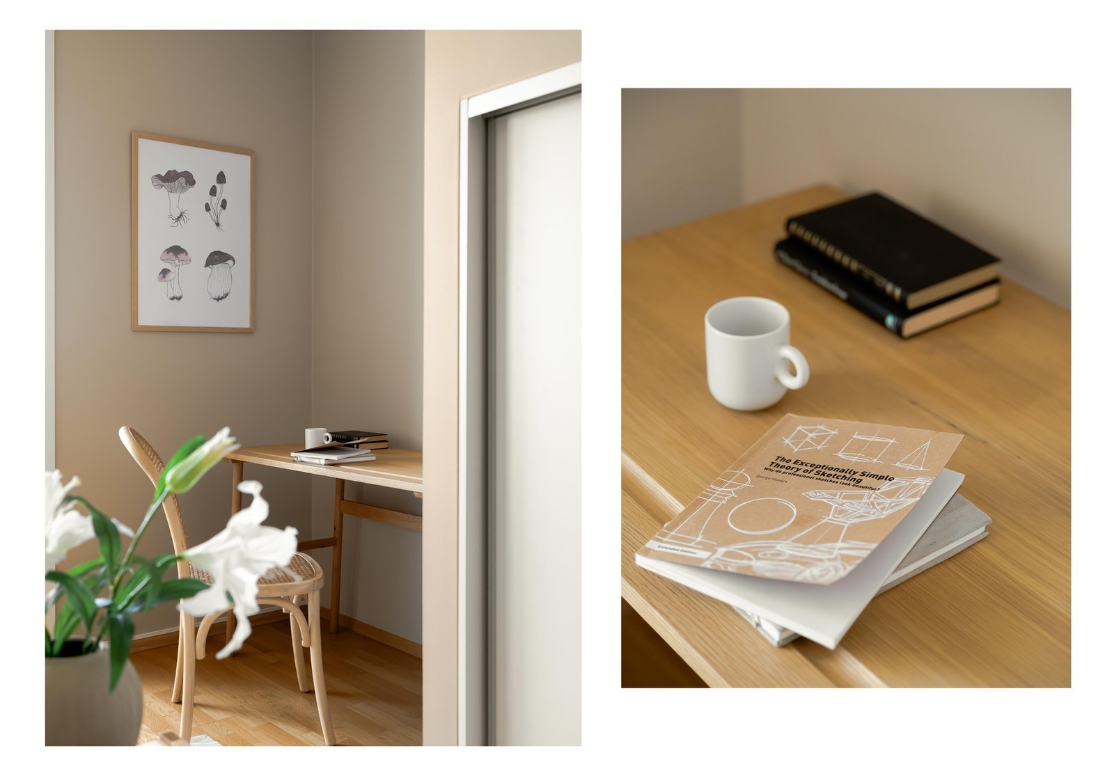 Det er i dag innredet som gjesterom og kontor. Bra plass til begge deler! Galleribilde