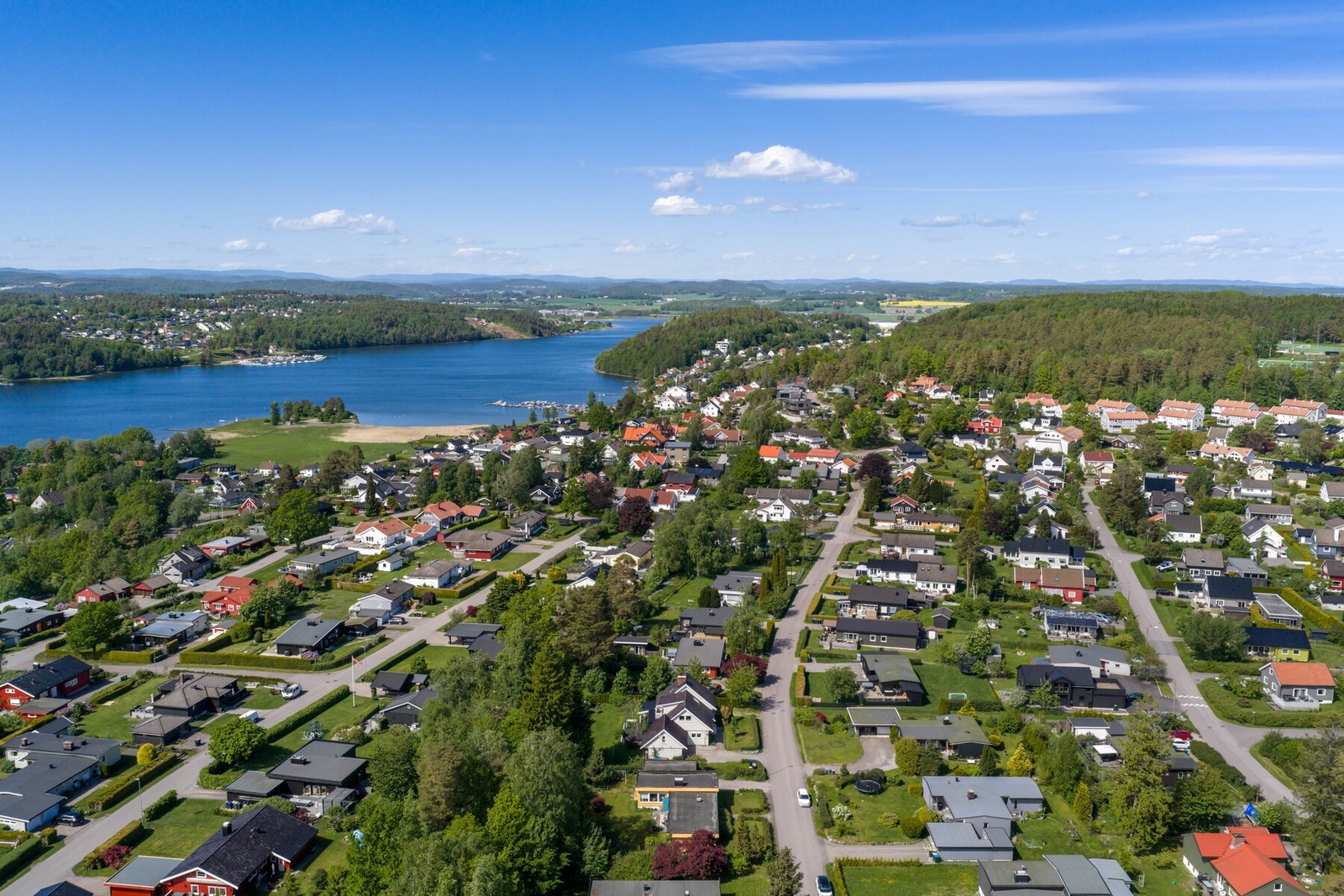Dronefoto nærområde. Galleribilde