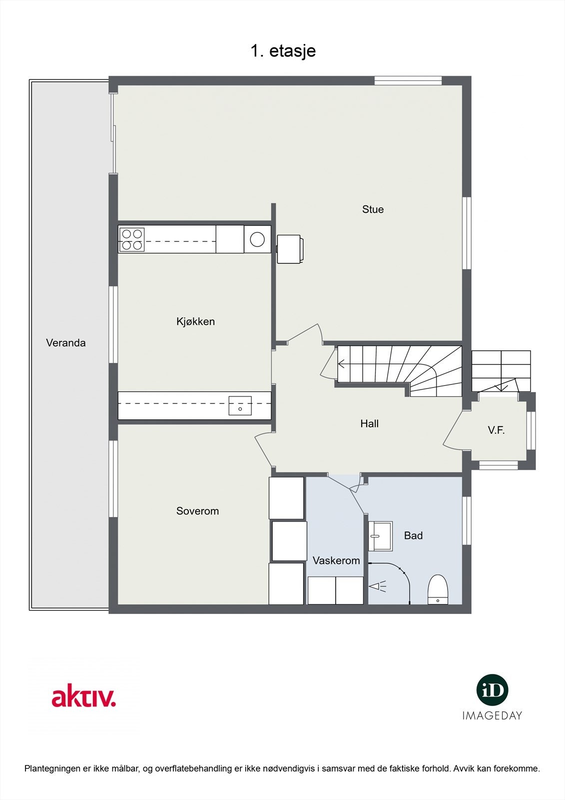 Plantegning 1.Etasje - Breivikveien 13 Galleribilde