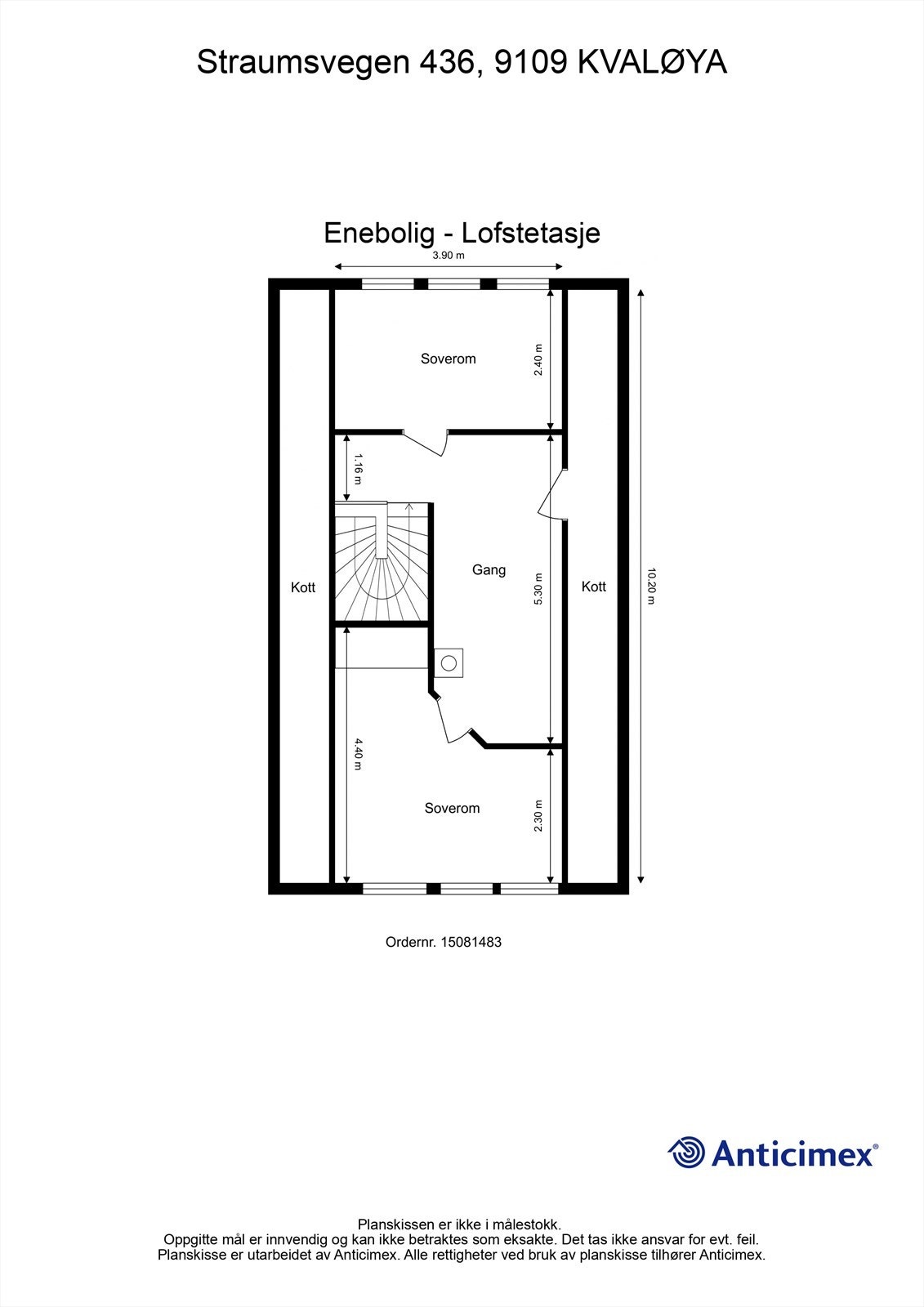 Plantegning Lofstetasje Galleribilde