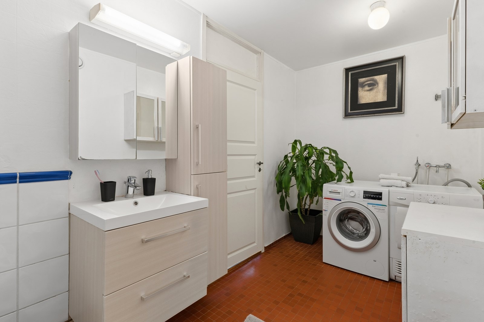 Badet har også opplegg for vaskemaskin. Galleribilde
