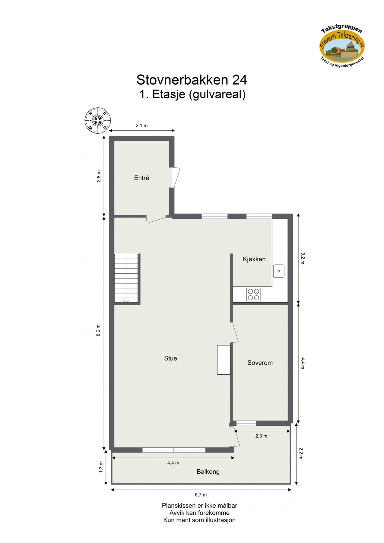 Boligens plantegning 1. etasje. Galleribilde