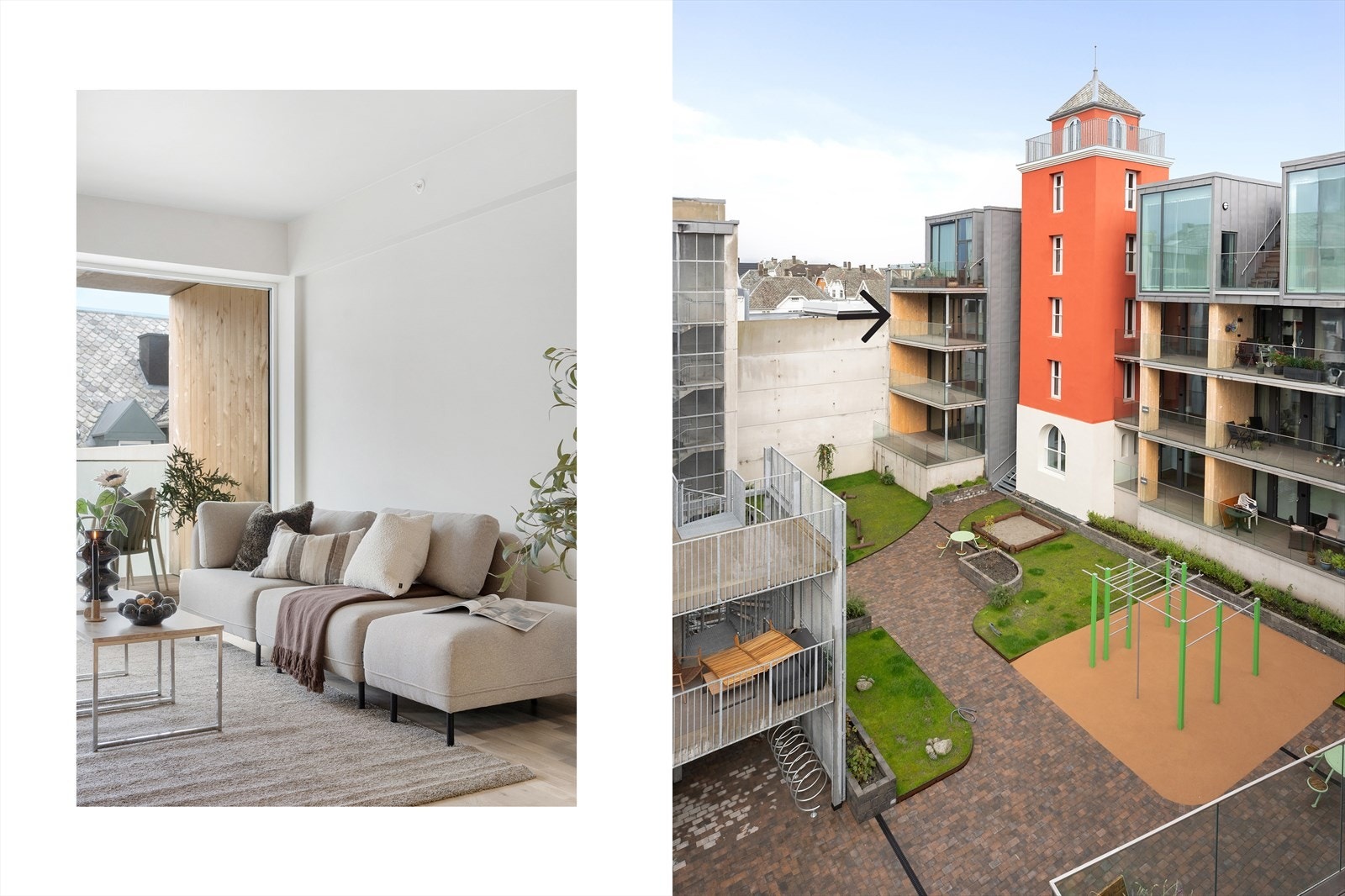 Leiligheten har gjennomgående svært god standard med flotte material- og fargevalg. Galleribilde