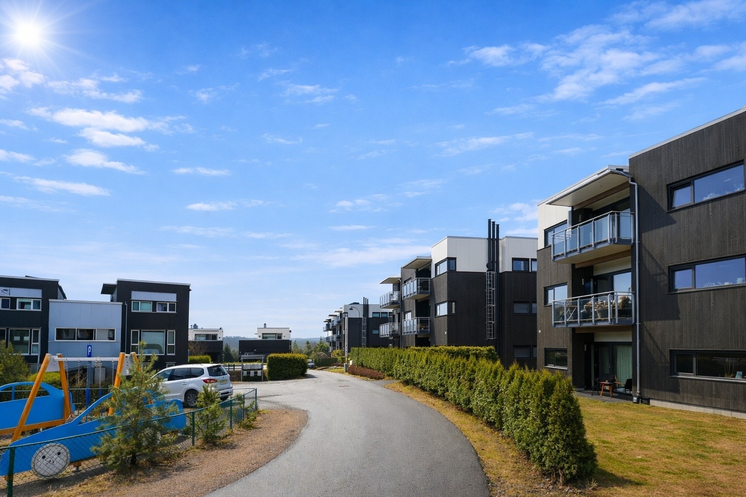 Sosialt og barnevennlig nærområde. Galleribilde