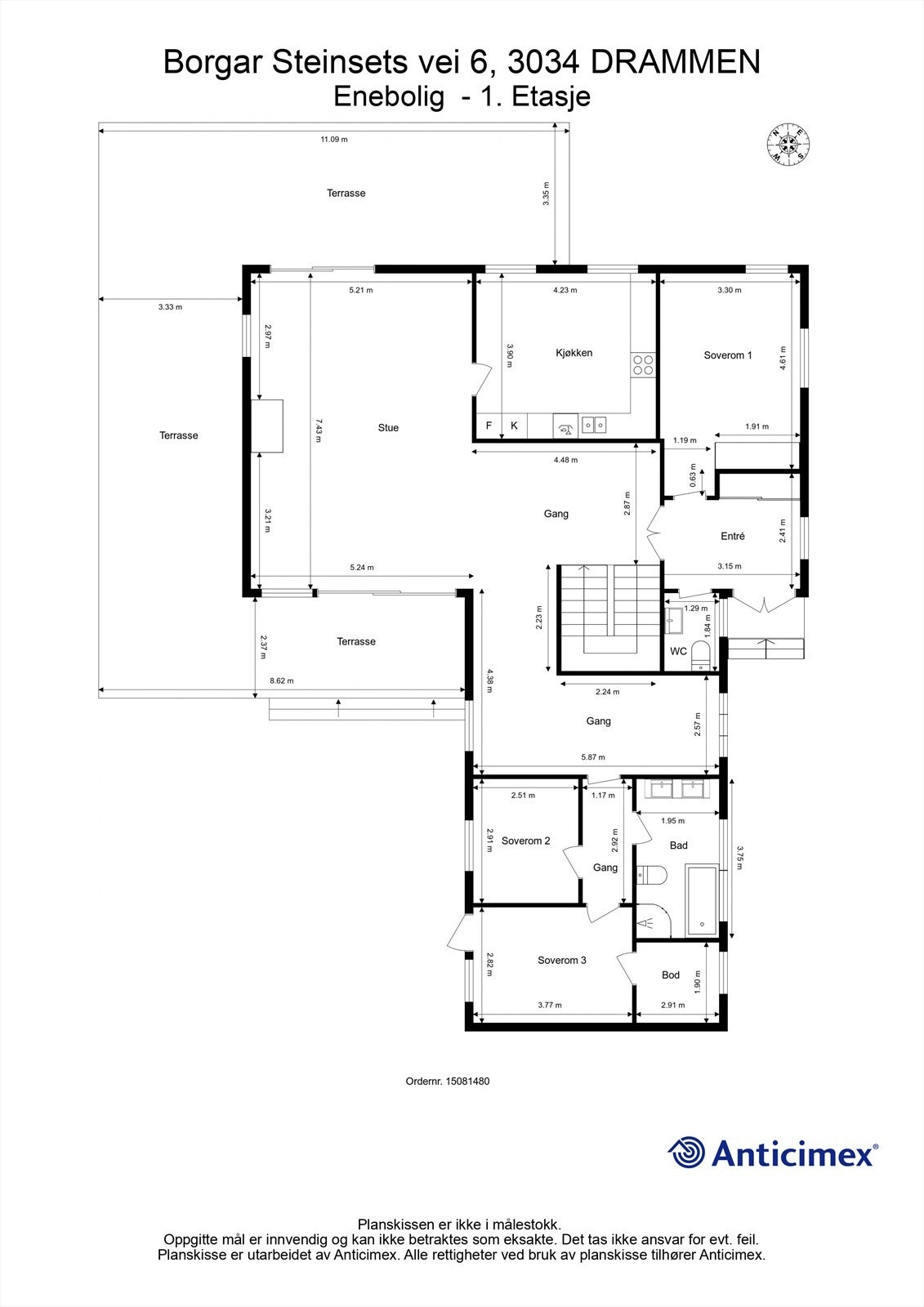 Plantegning - 1. etasje Galleribilde