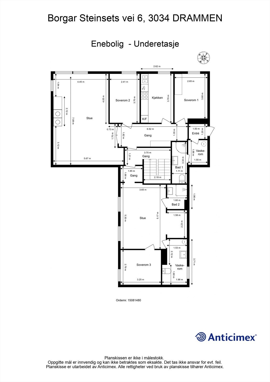Plantegning - Underetasje Galleribilde