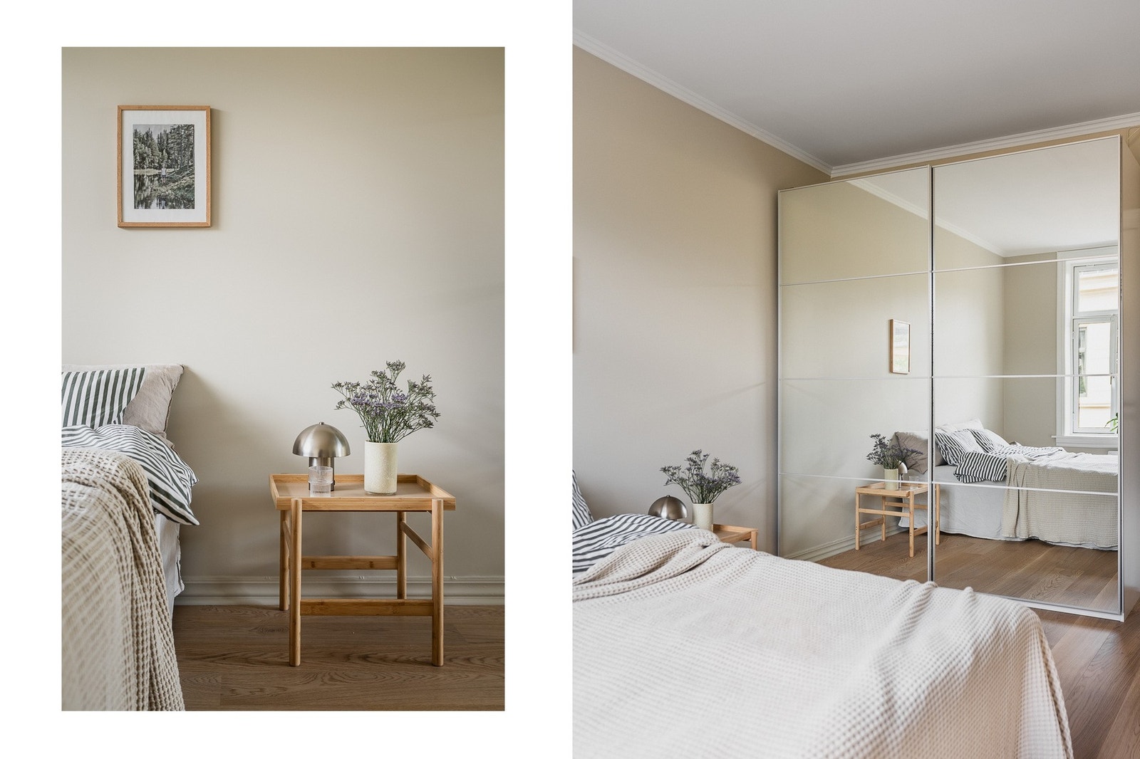 Lyse flater og nyere parkett gir et rolig og behagelig uttrykk. Galleribilde