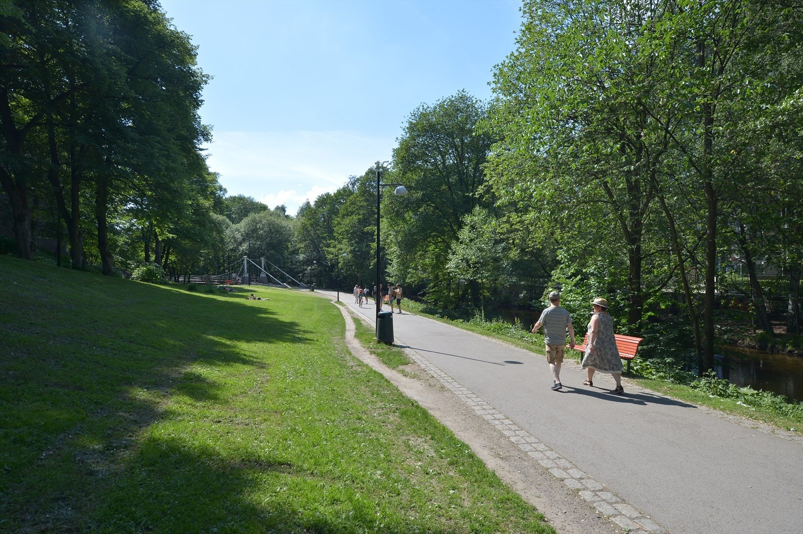 Legg joggeturen til de trivelige stier og veier ved Akerselva. Galleribilde