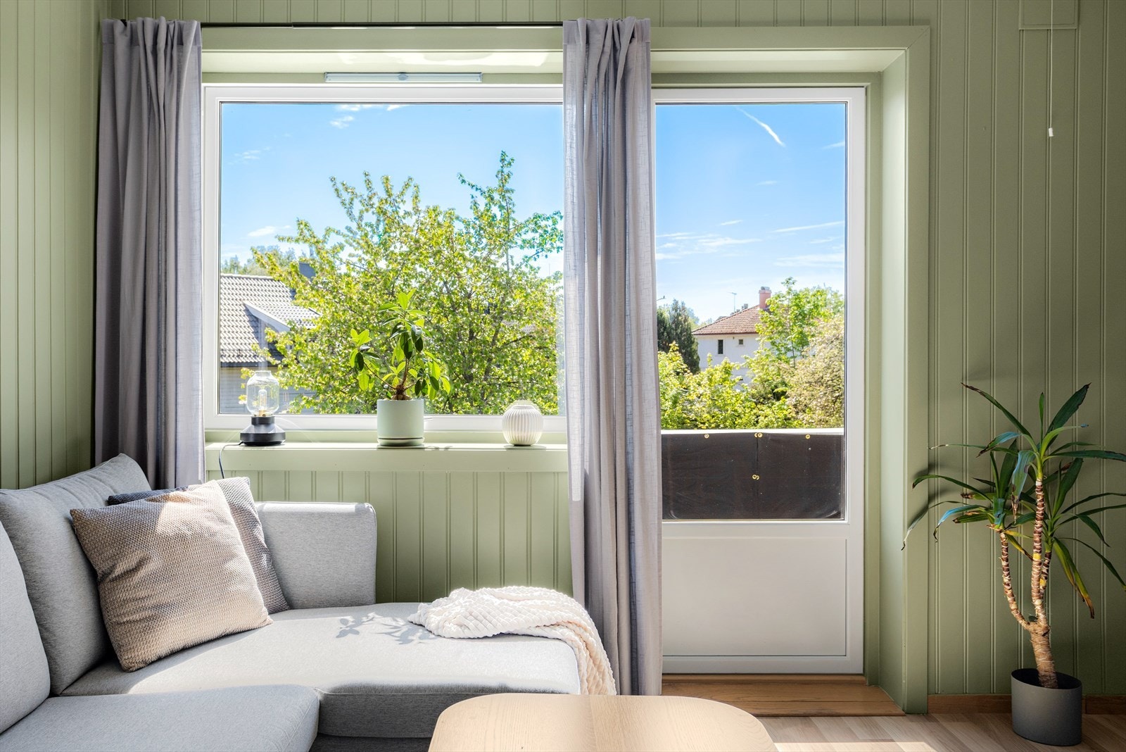 Vinduet i stuen har 2-lags glass og er fra 2015. Galleribilde
