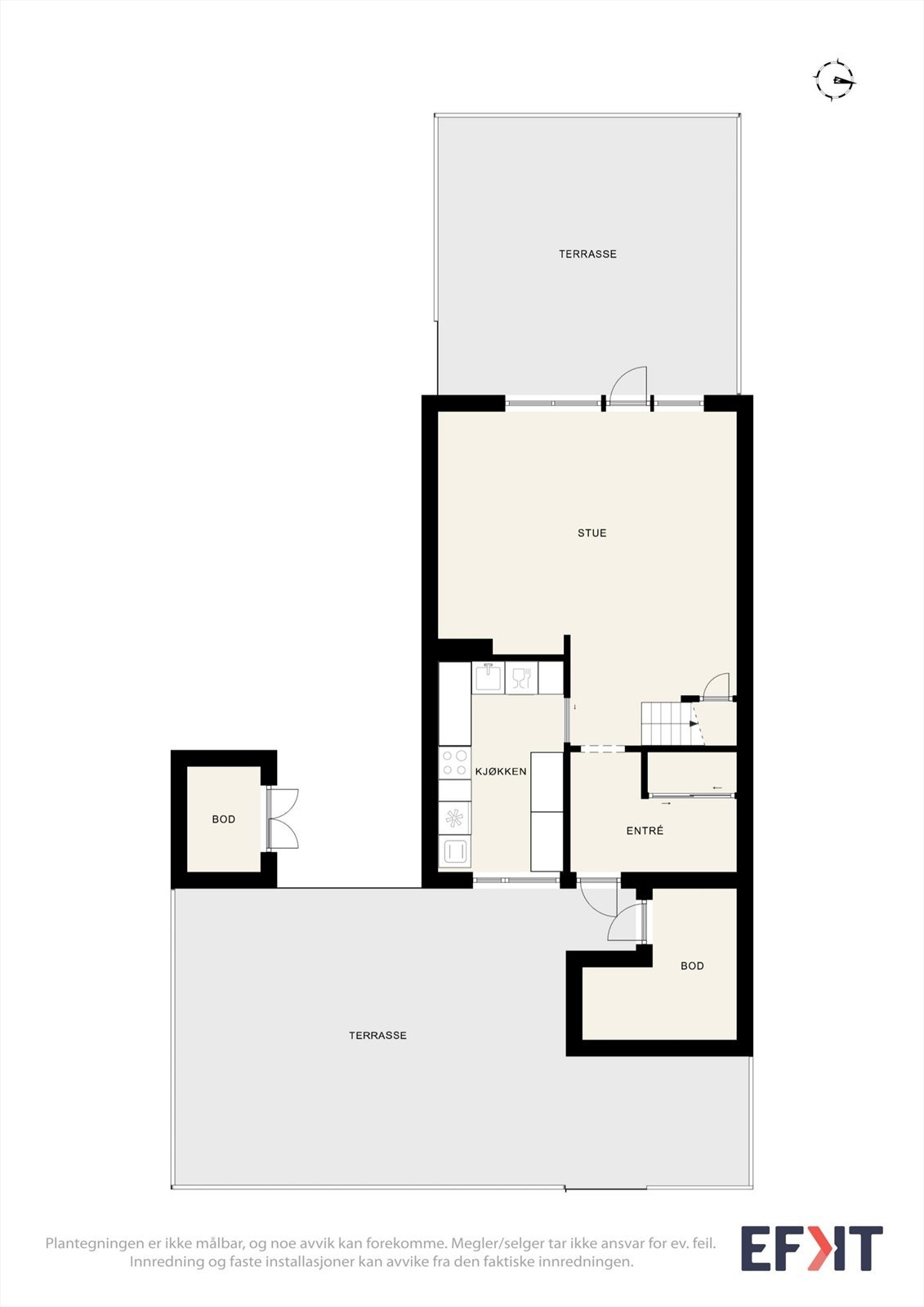Plantegning 1. etasje Galleribilde