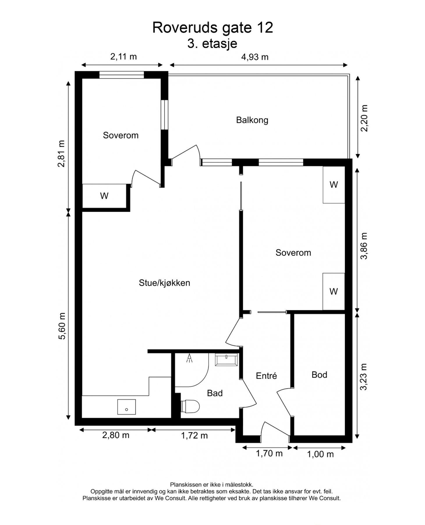 Plantegning 3. etasje Galleribilde