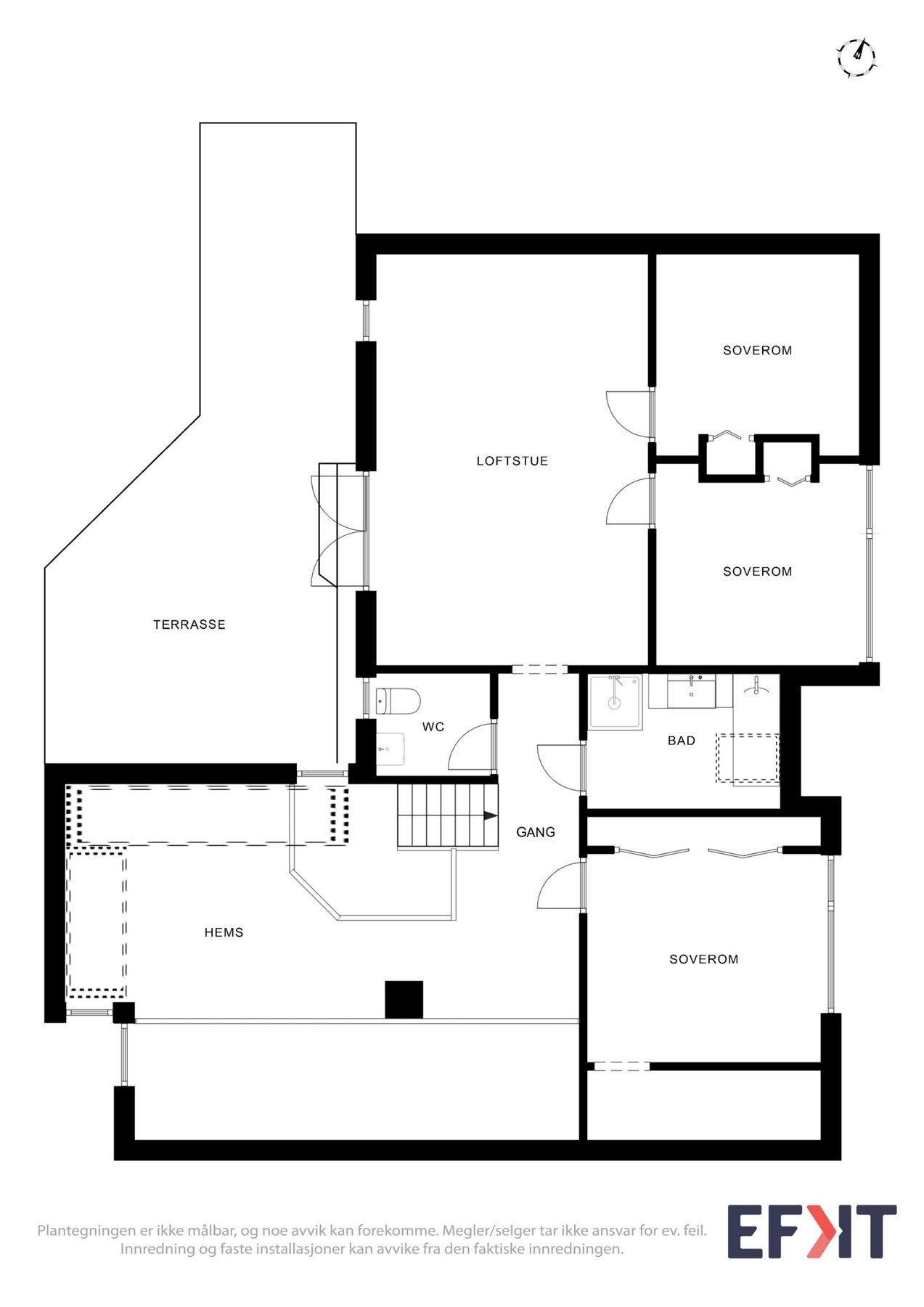 2D Plantegning - 2.etasje. Galleribilde