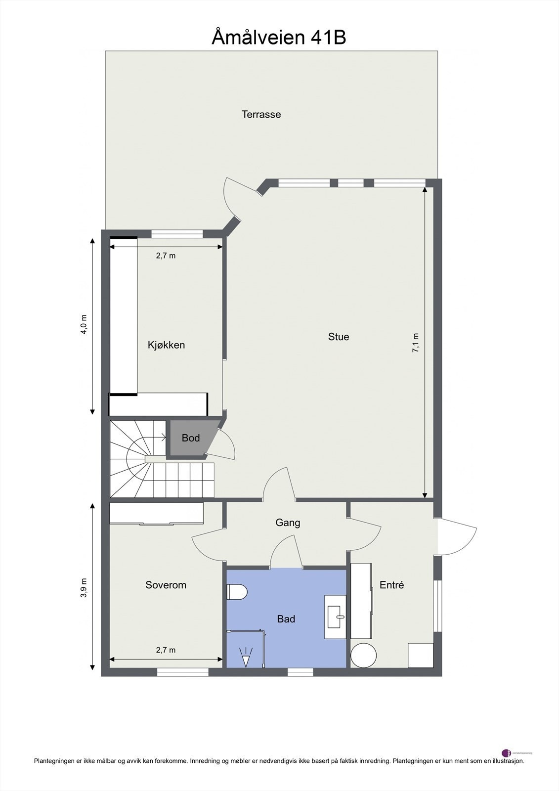 Planskisse første etasje. Galleribilde