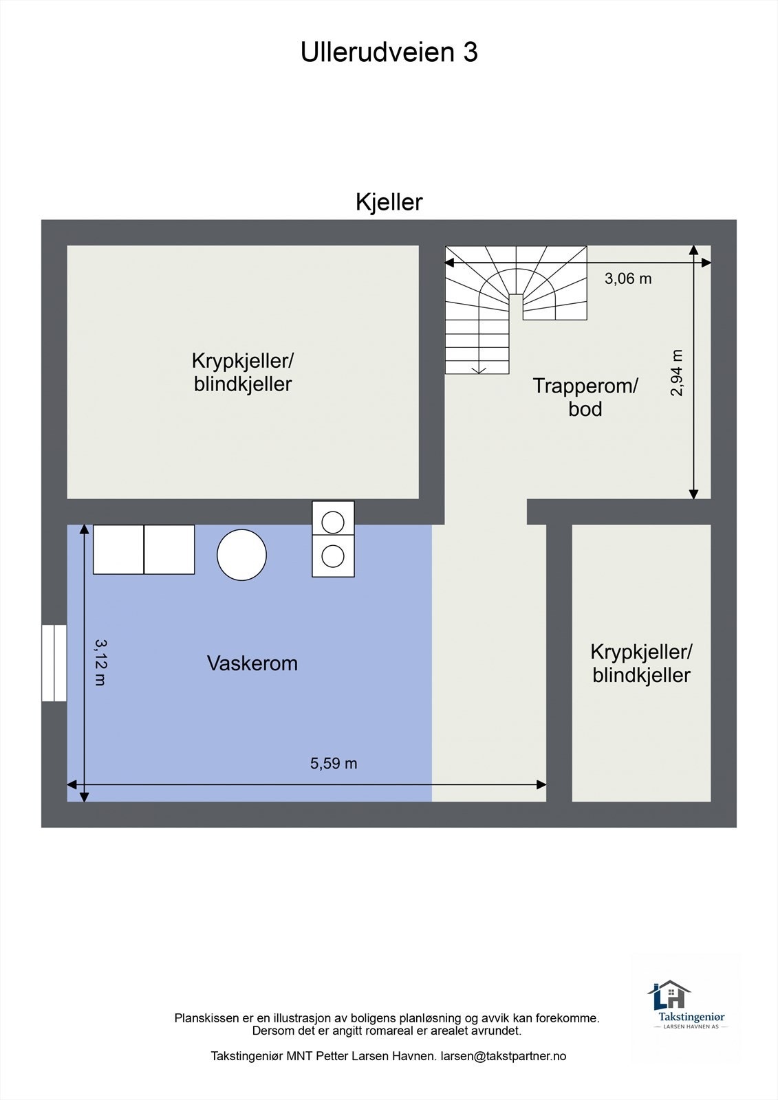 Planskisse kjeller Galleribilde