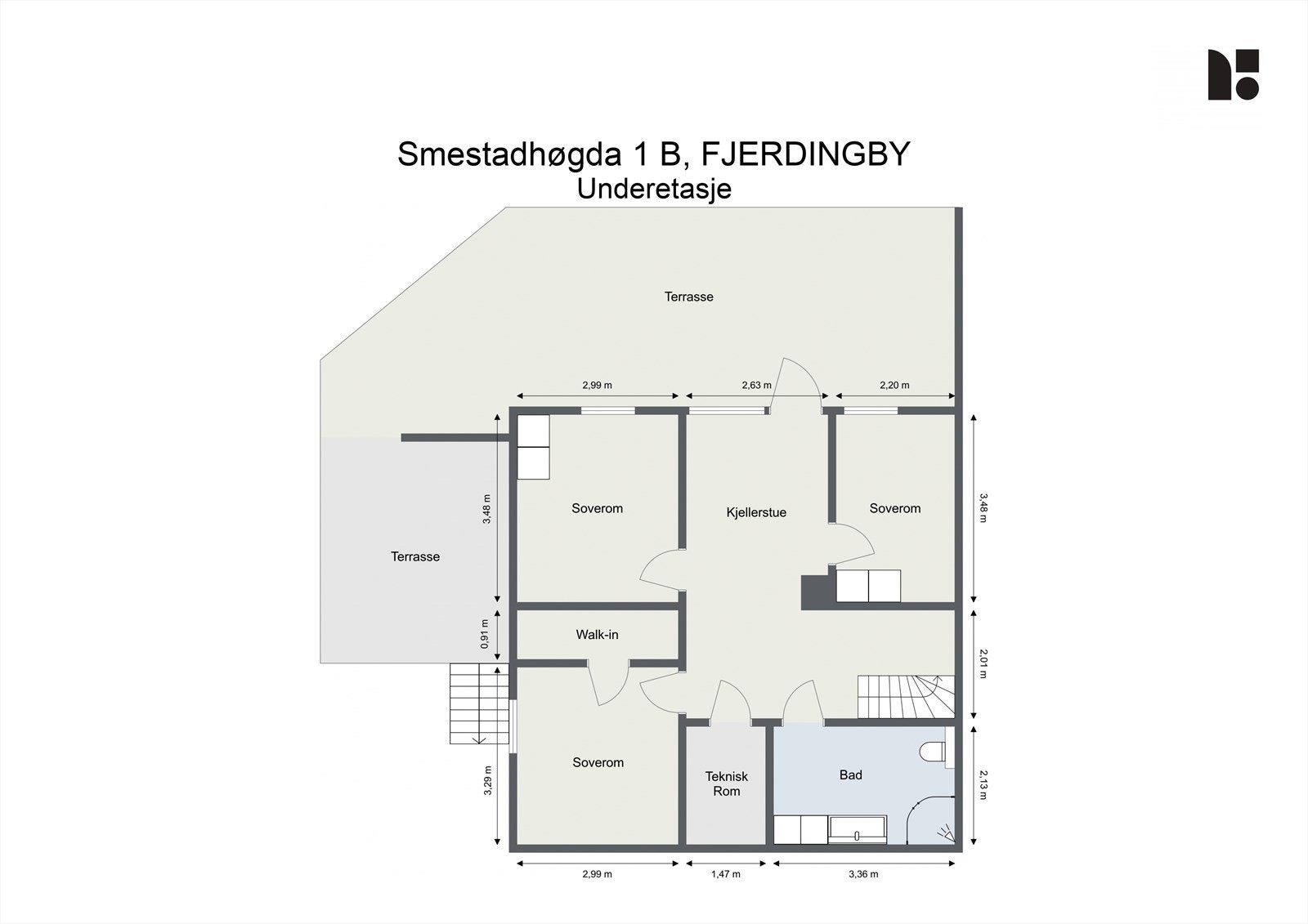 Plantegning - Underetasje Galleribilde