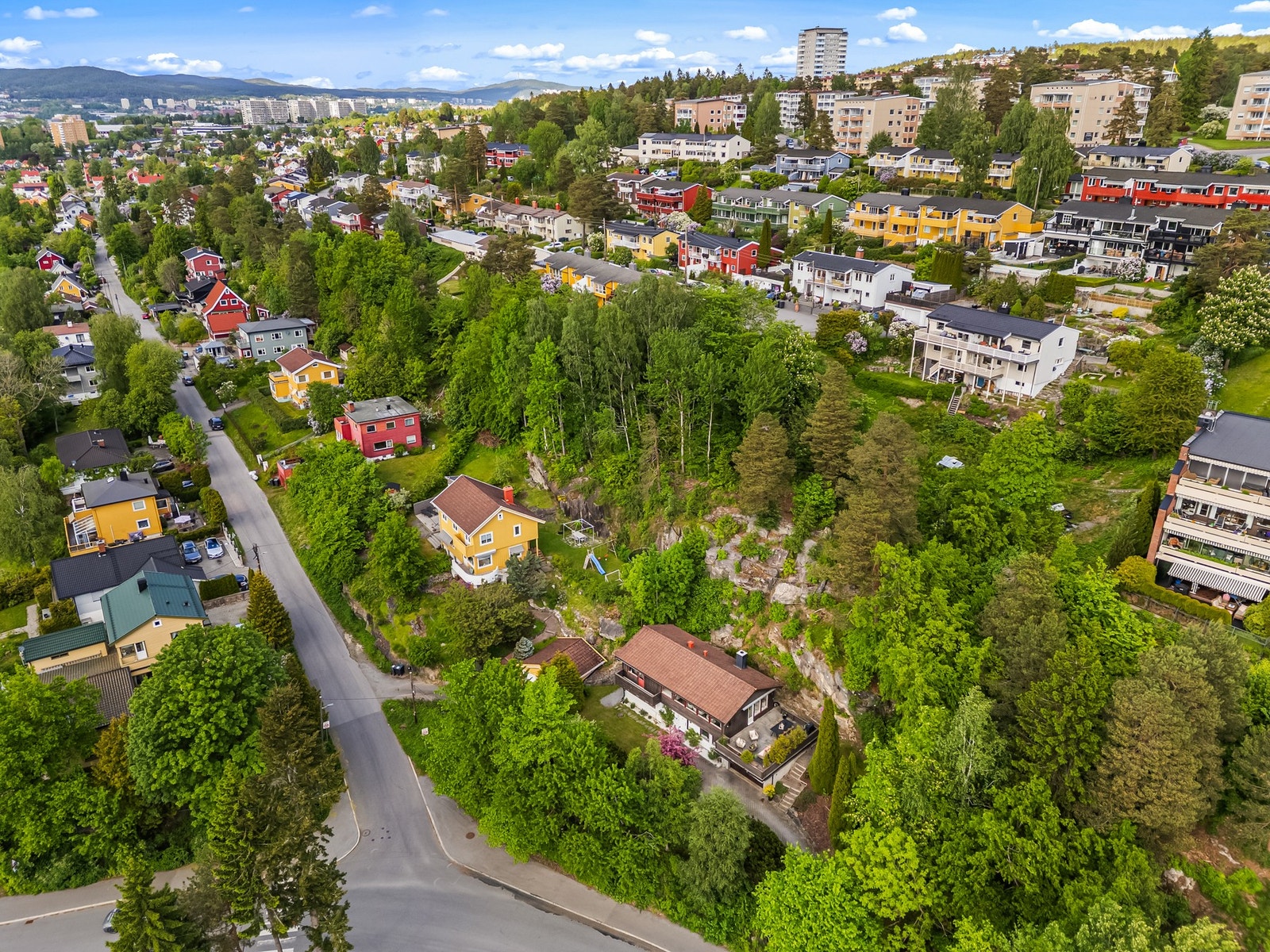 Sentral beliggenhet med umiddelbar nærhet til Skøyenåsen T-bane. Det er også gangavstand til Østmarka. Galleribilde