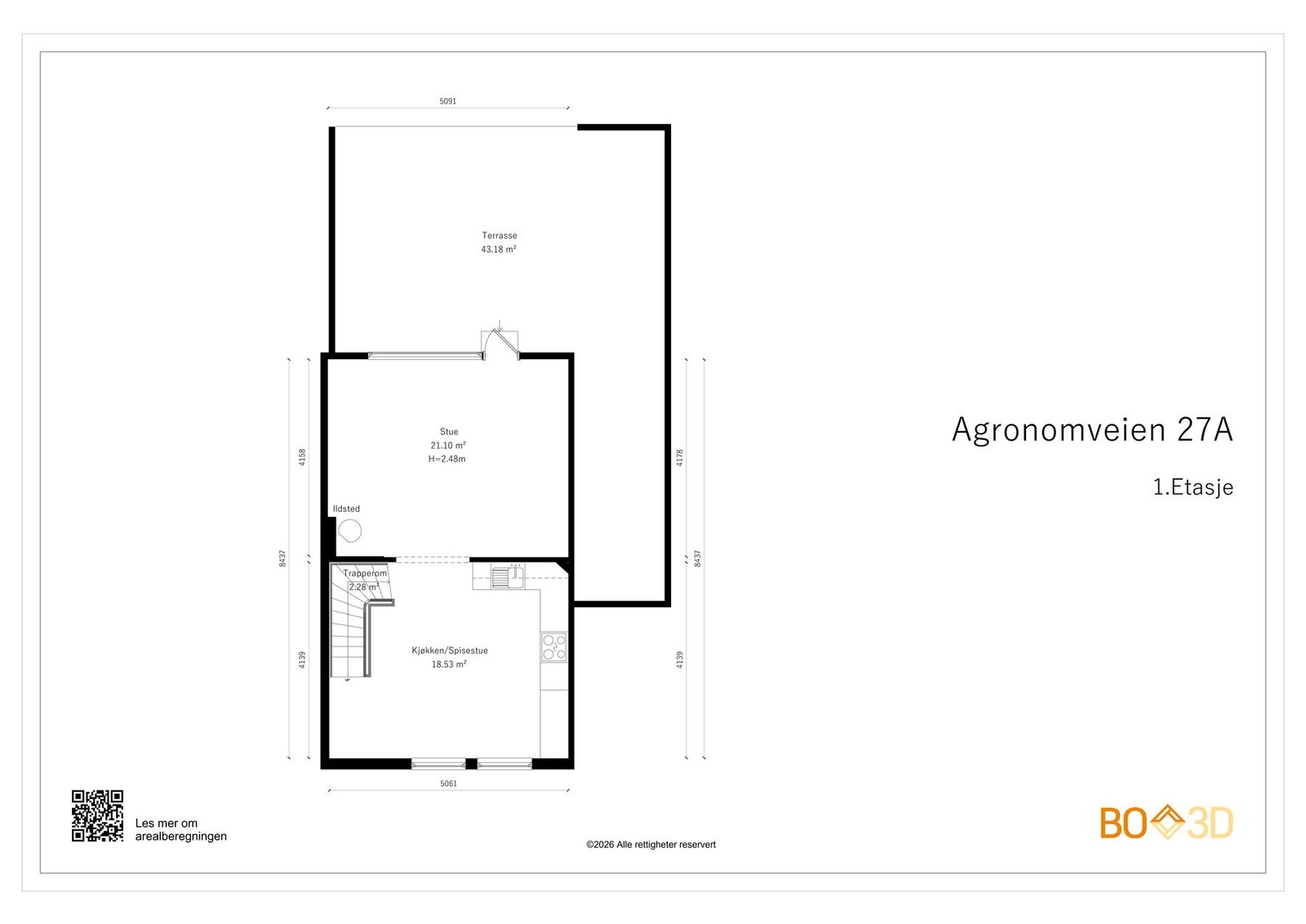 Planskisse 1.etg. Galleribilde