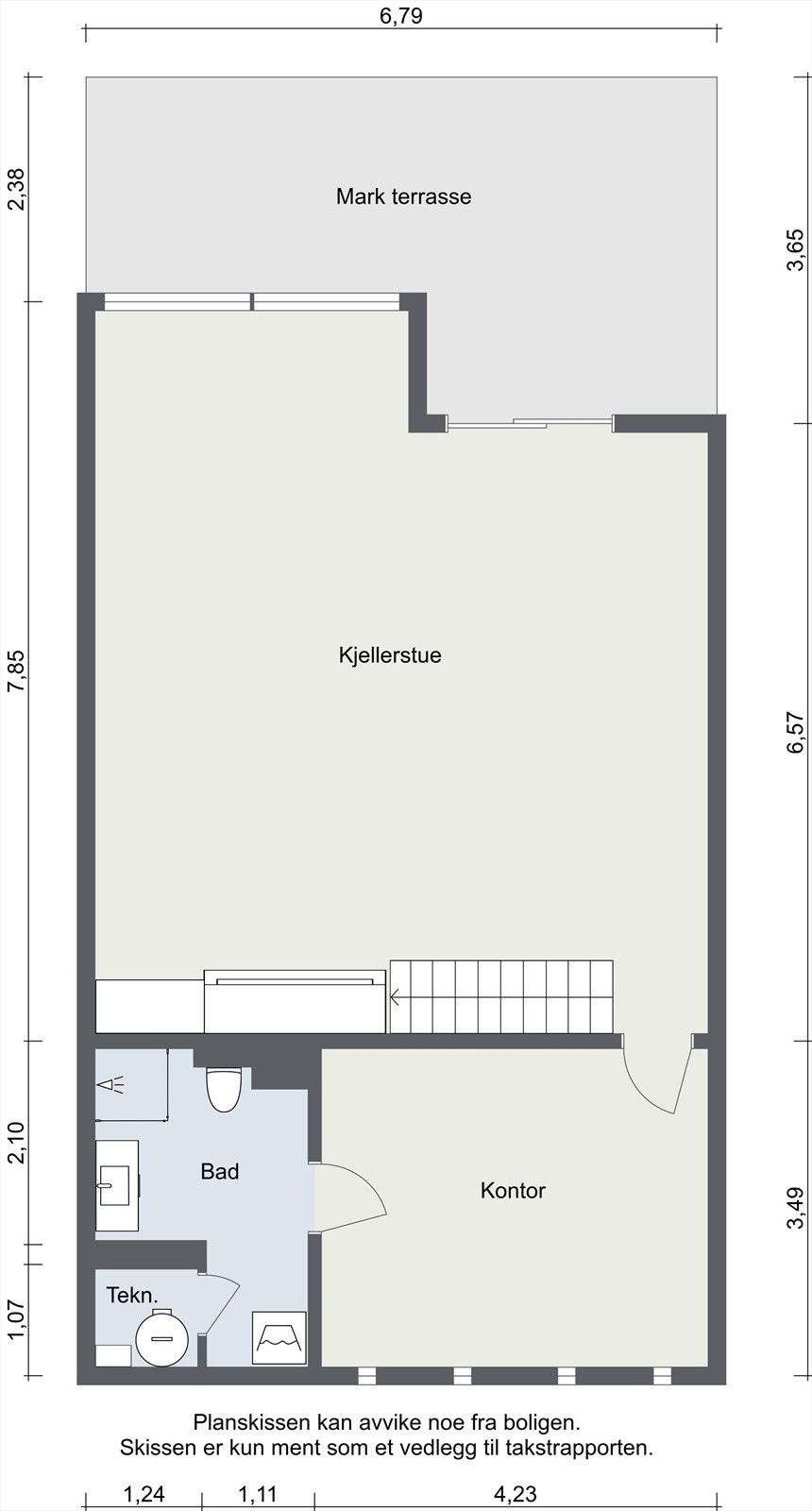 Plantegning underetasje. Galleribilde