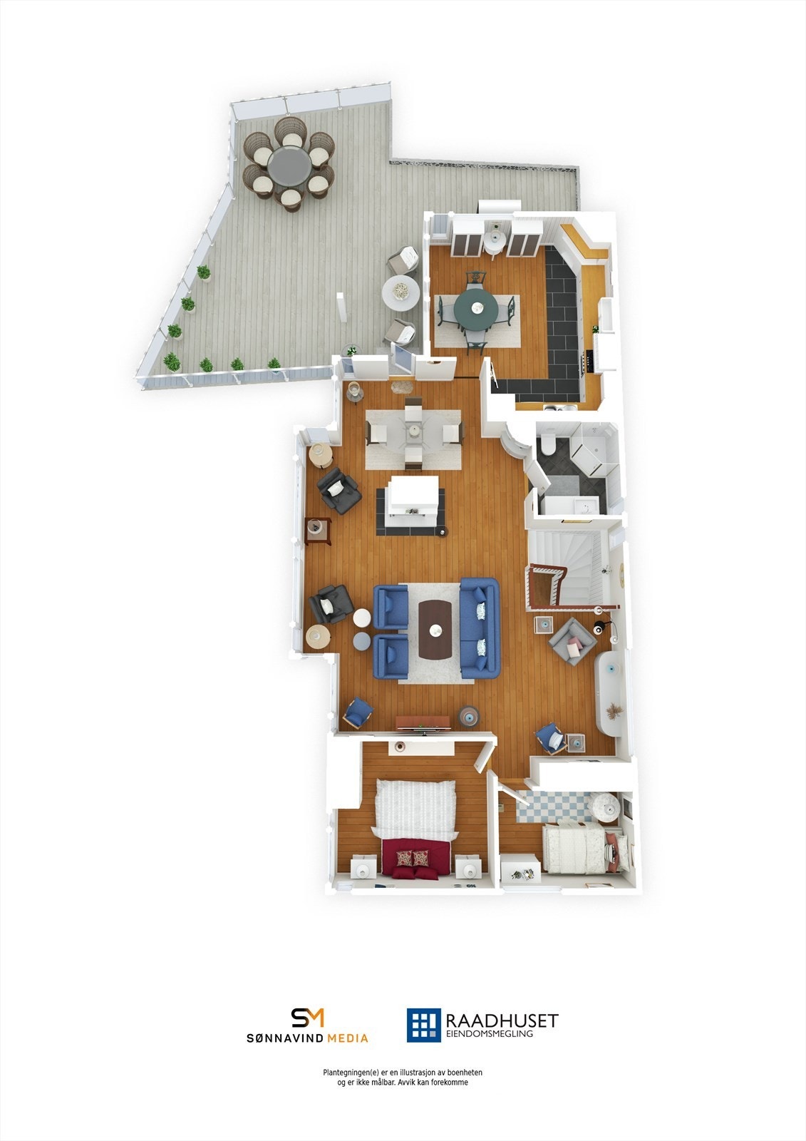 3D Plantegning | 2. Etasje Galleribilde