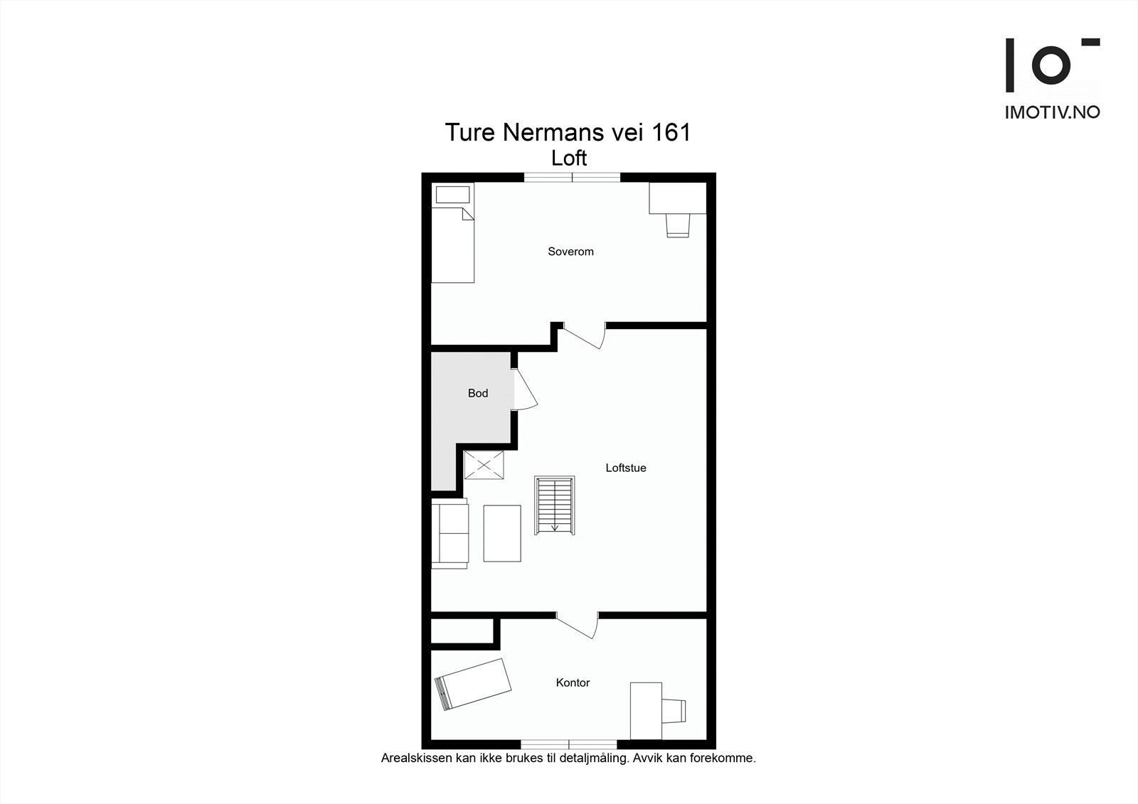 Plantegning loftsetasje Galleribilde
