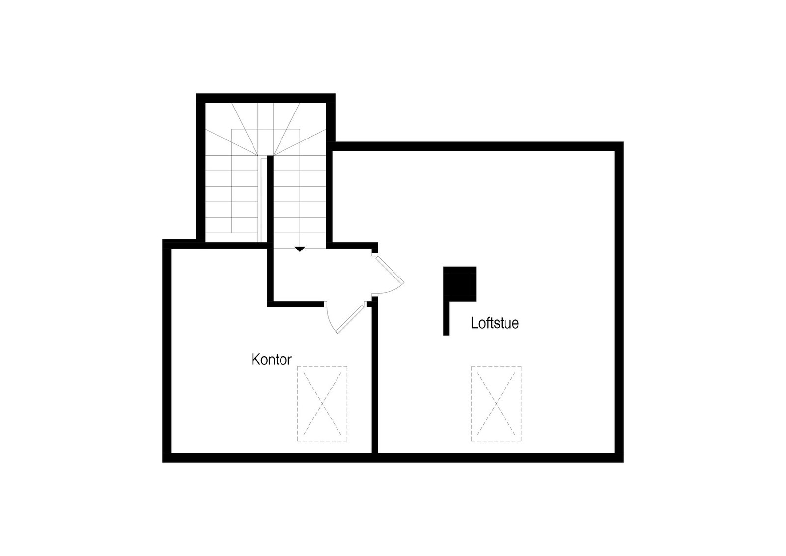 Plantegning loft Galleribilde