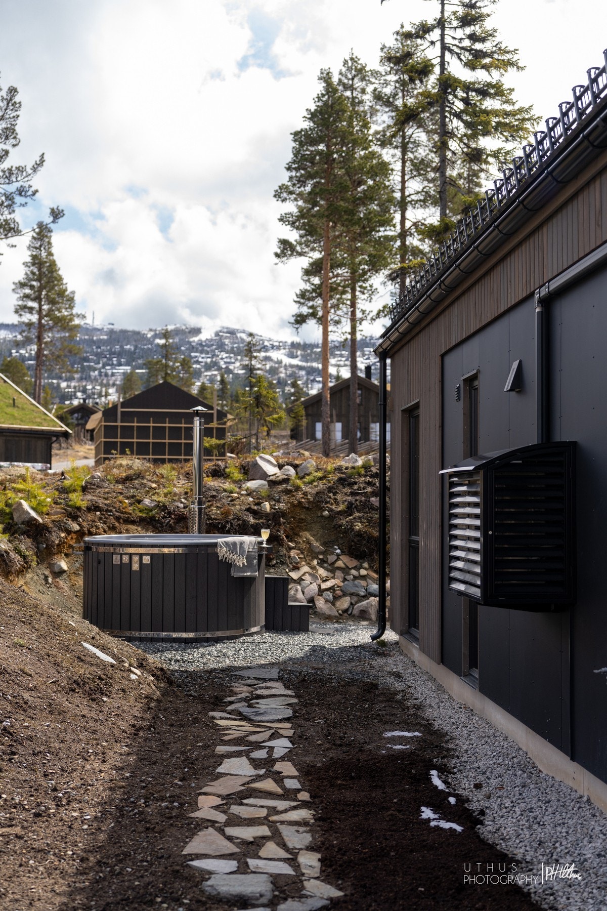 Pent opparbeidet med skiferstein Galleribilde