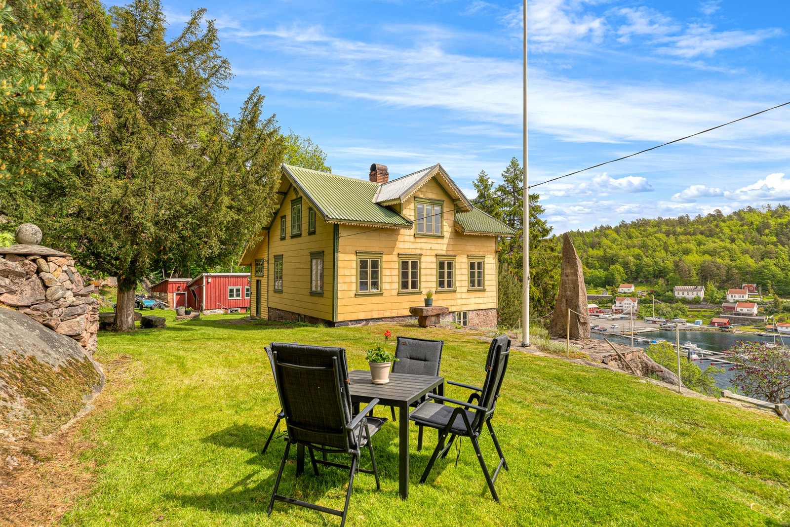 Huset er fra ca 1880 og tilbygd i 1905 og bærer mange av de originale pregene. Galleribilde