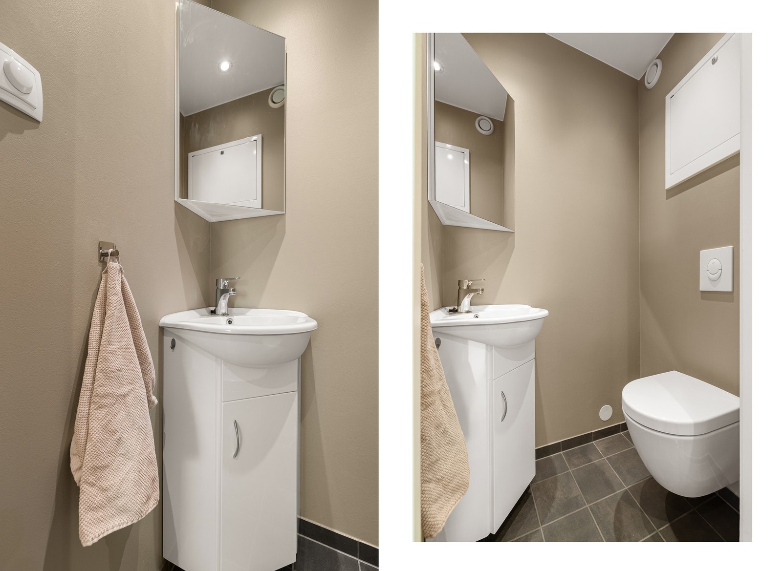 Pent wc-rom ved siden av badet Galleribilde