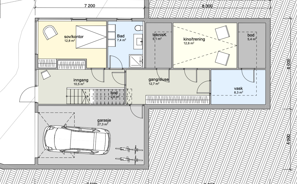 Plantegning - 1. etasje Galleribilde