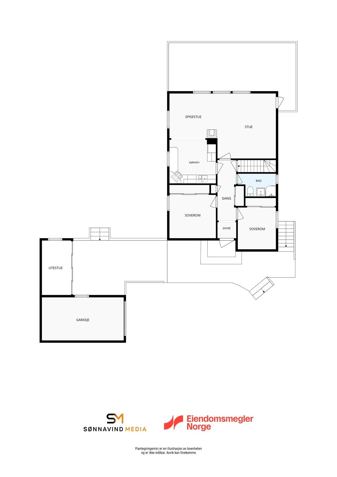 Plantegning 1. etasje Galleribilde