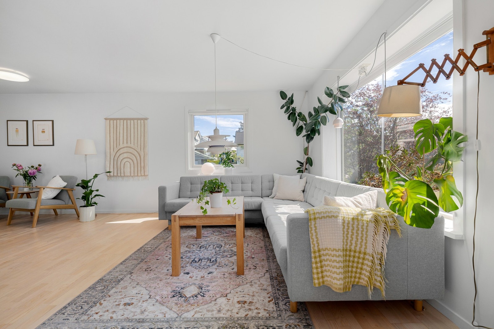 Alle overflater er gipset, sparklet og malt i 2020/21. Galleribilde