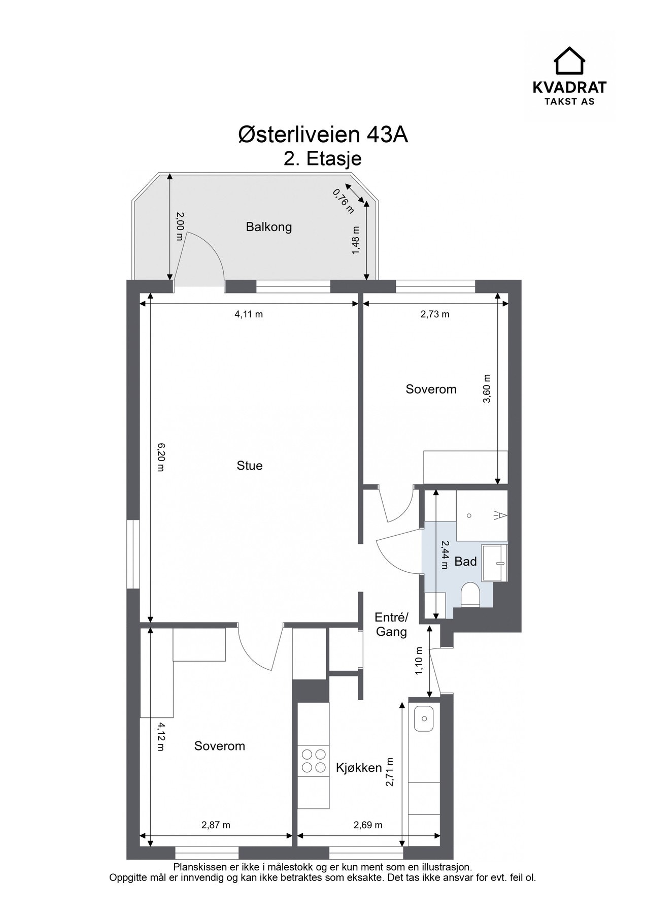 Plantegning - Leiligheten disponerer også 3 boder som gir godt med lagringsplass. Galleribilde
