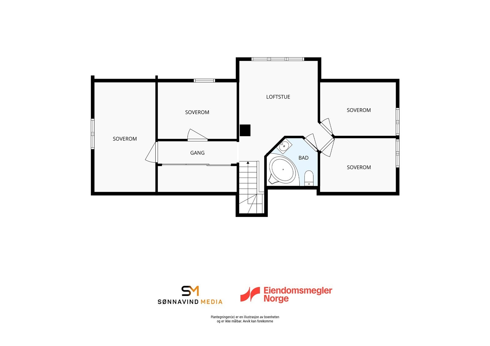 Plantegning 3. etg. Galleribilde