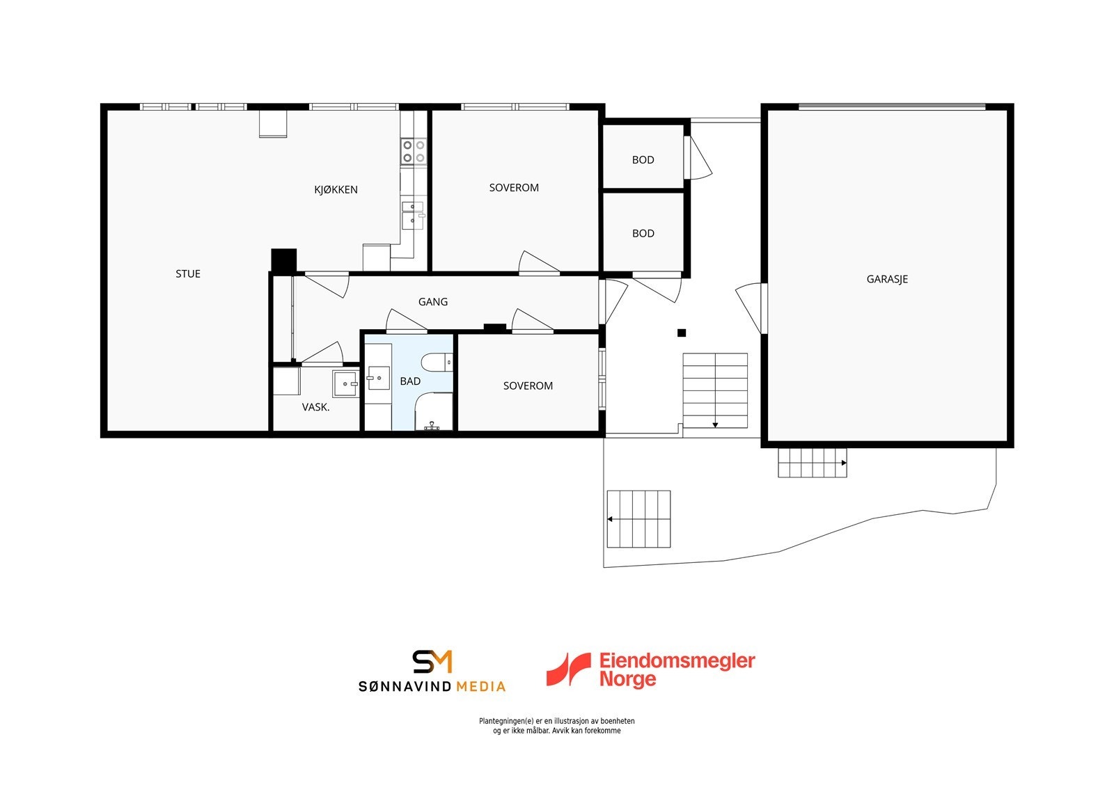 Plantegning 1. etg. Galleribilde
