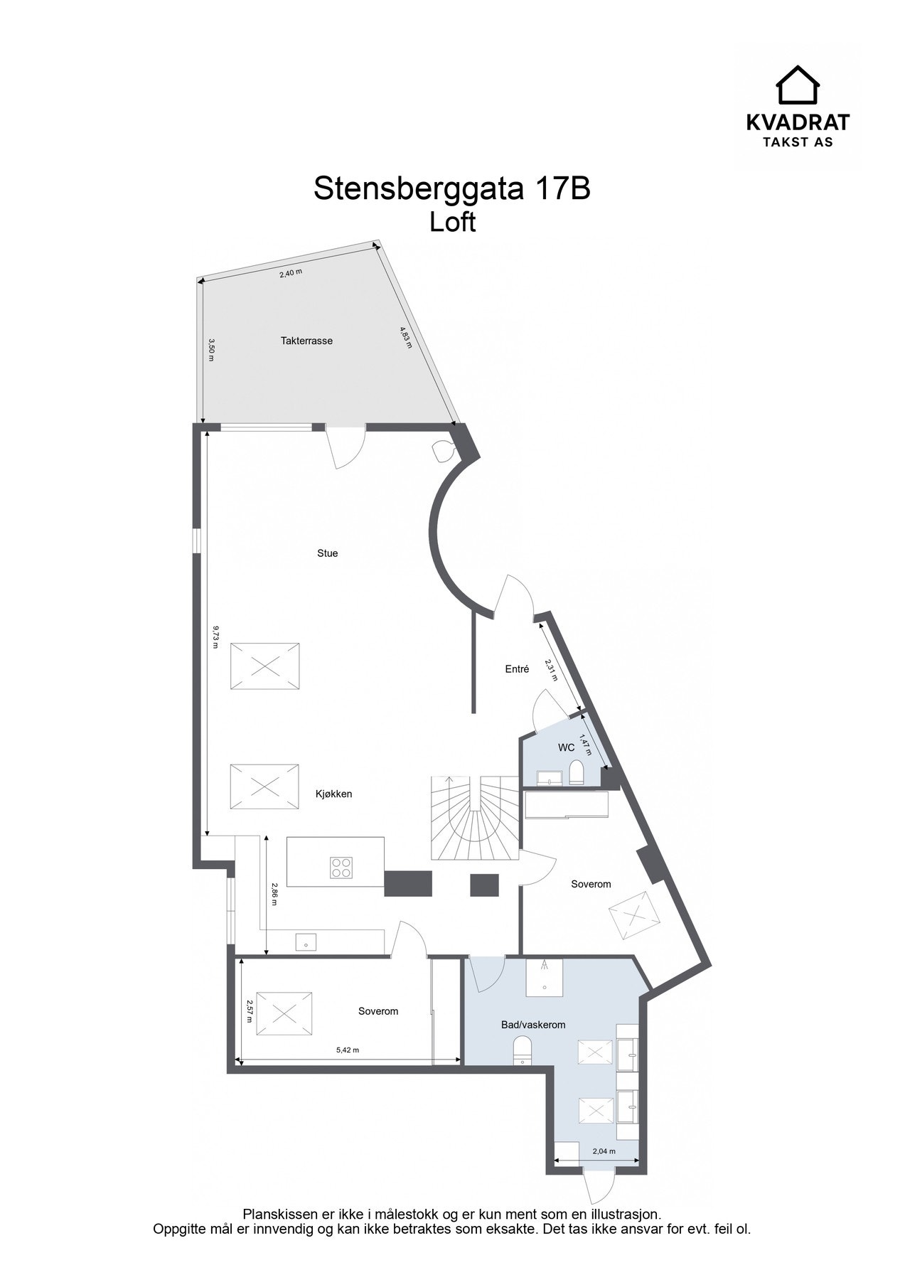 Plantegning - Stensberggata 17 B Galleribilde