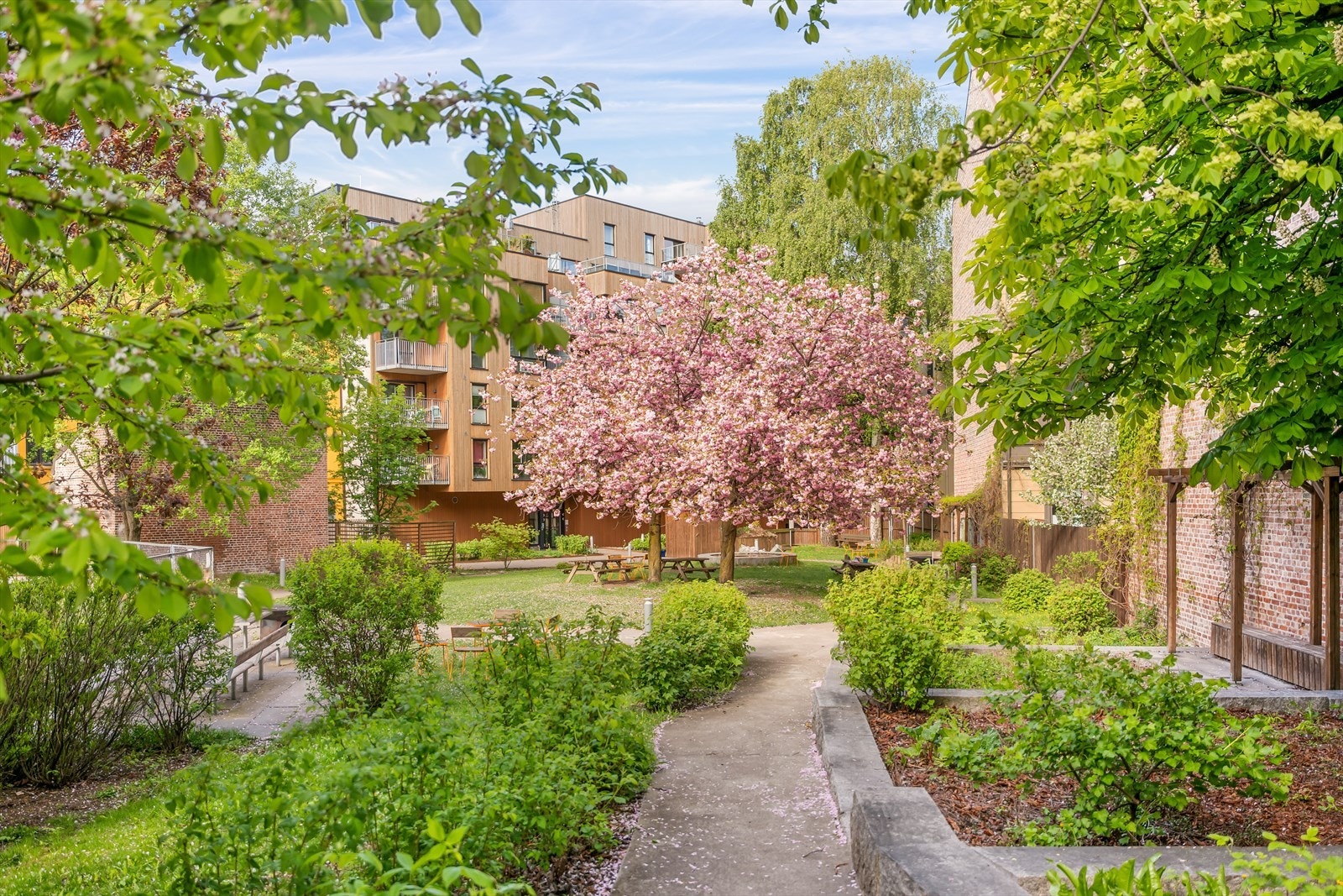 Kvartalsparken er en privat bakgårdshage som eies av borettslag og sameier i Hollenderkvartalet. Her kan du nyte blomsterprakten, grille og ta piknik. Mulighet for parsellhage. Galleribilde