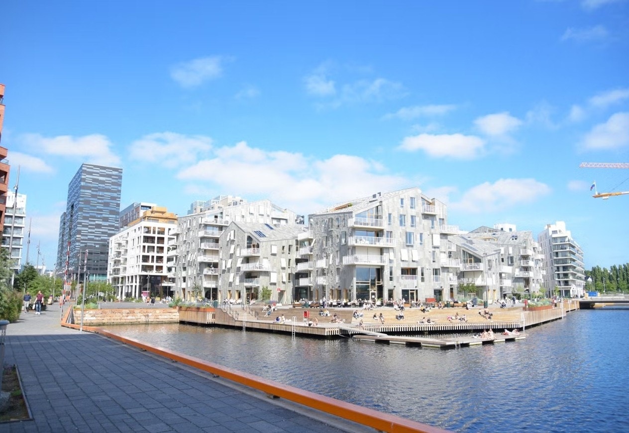 Kun en kort spasertur over broen så er du på bjørvika! Galleribilde