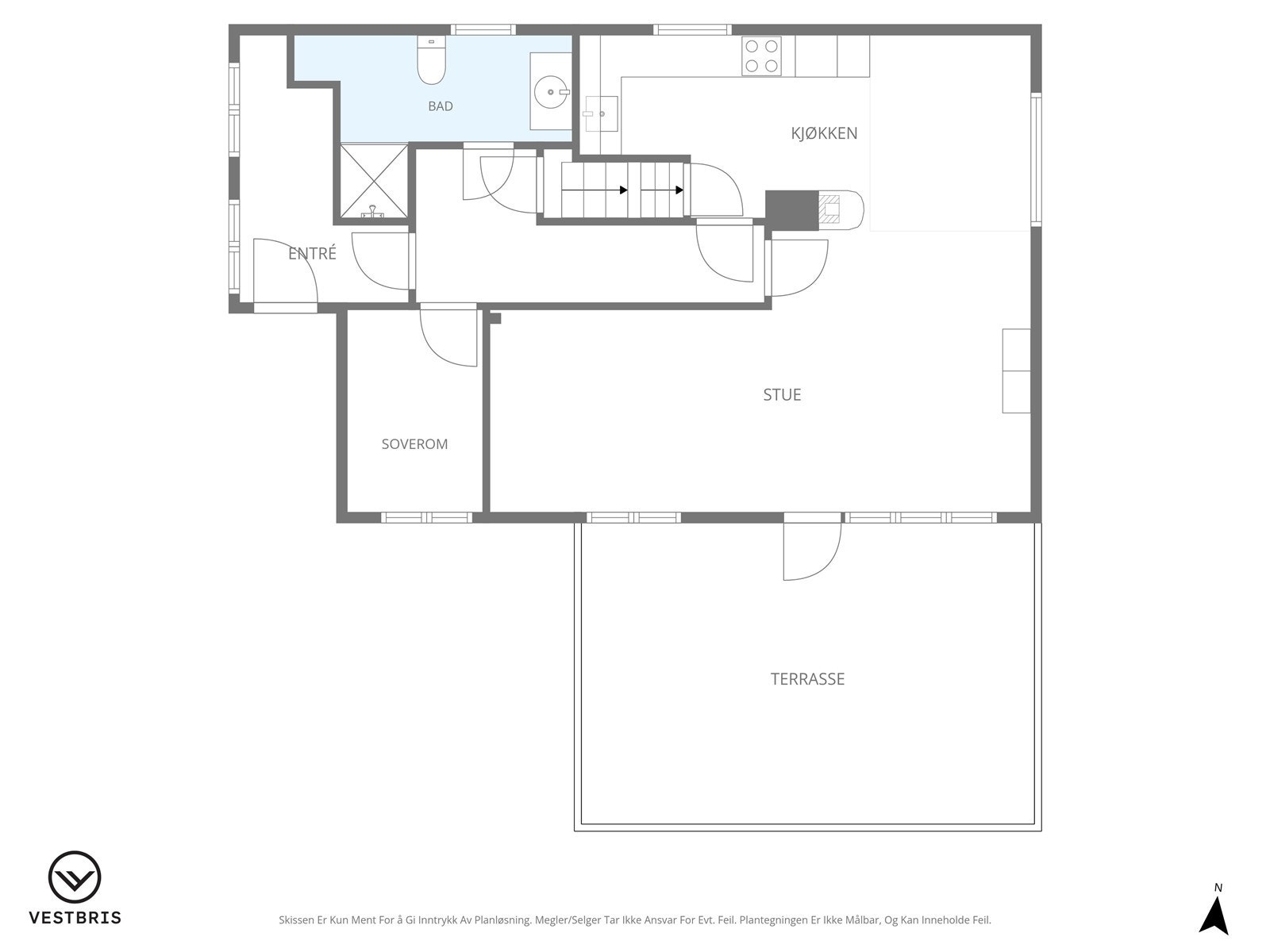 - Plantegning hovedetasje - Galleribilde