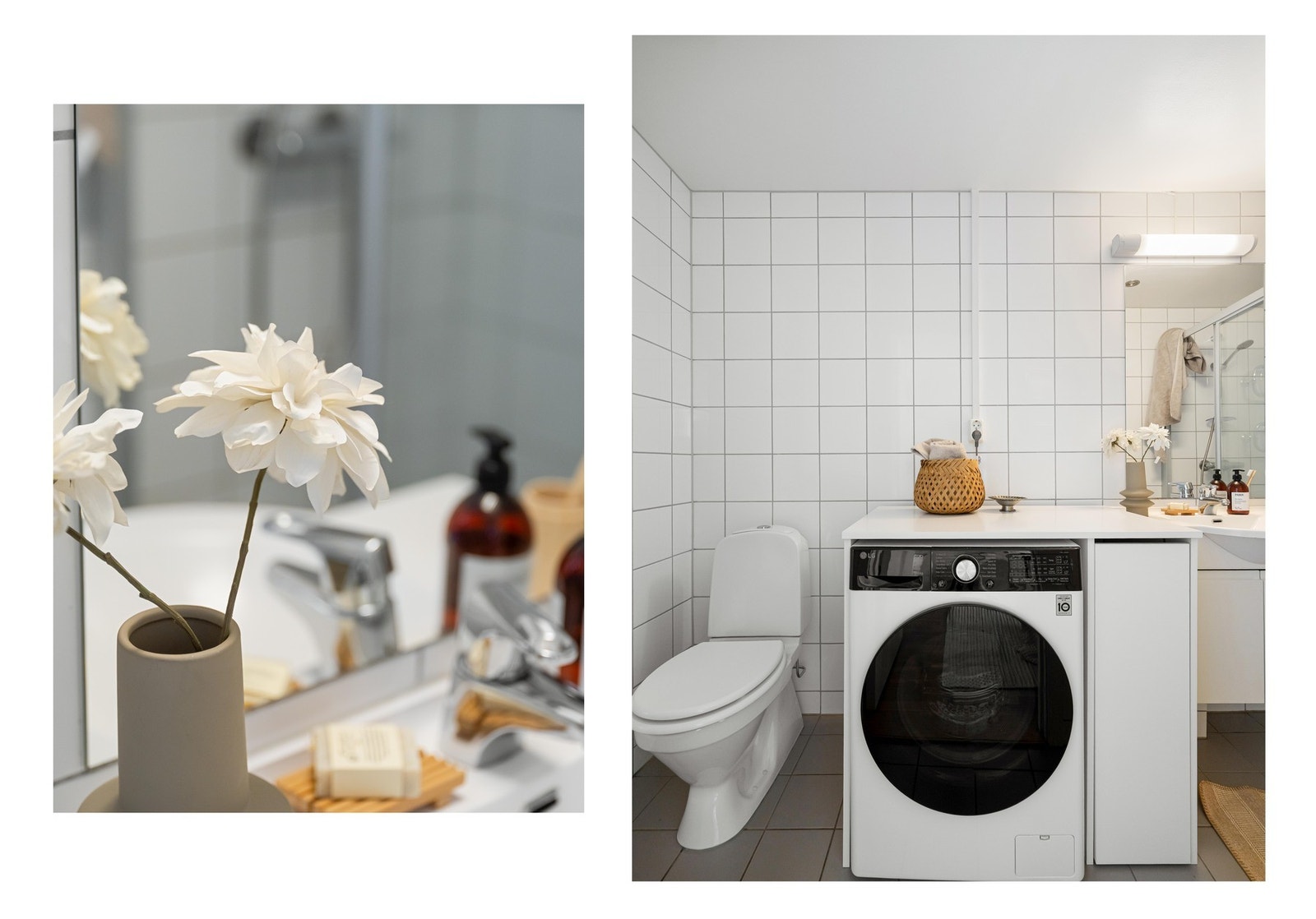 Fra stuen finner vi inngangen til badet, som var nytt da bygget sto ferdig i 2009. Galleribilde