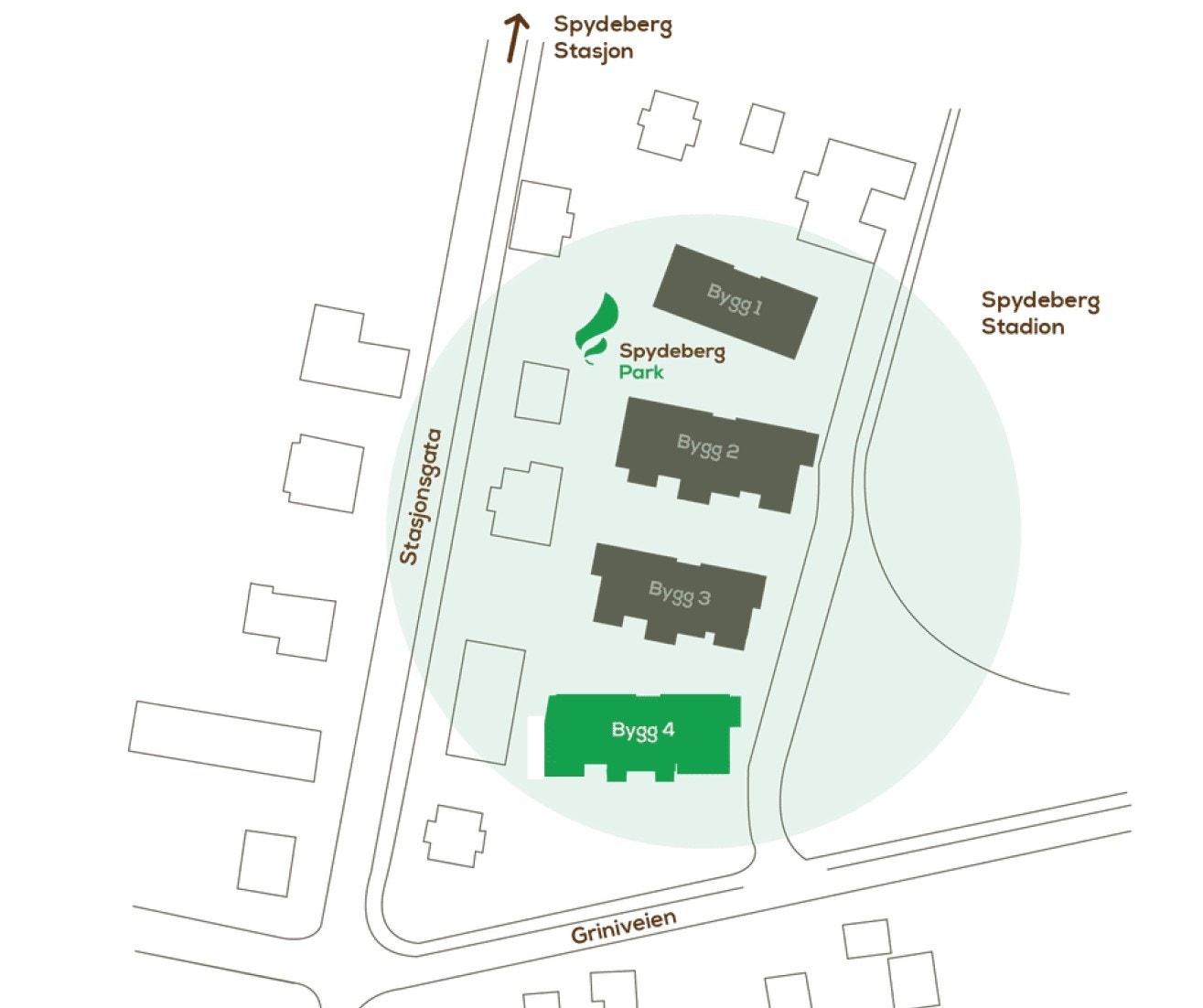Spydeberg Park IV er fjerde og siste bygge og salgstrinn i Spydeberg Park Galleribilde