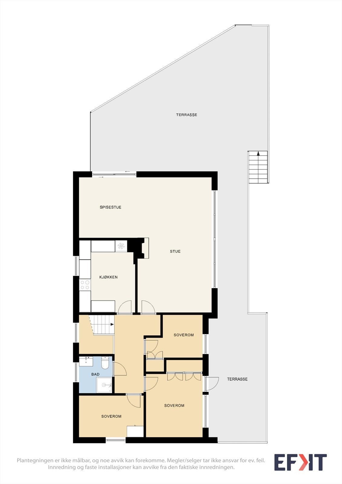 Plantegning hovedetasje. Galleribilde