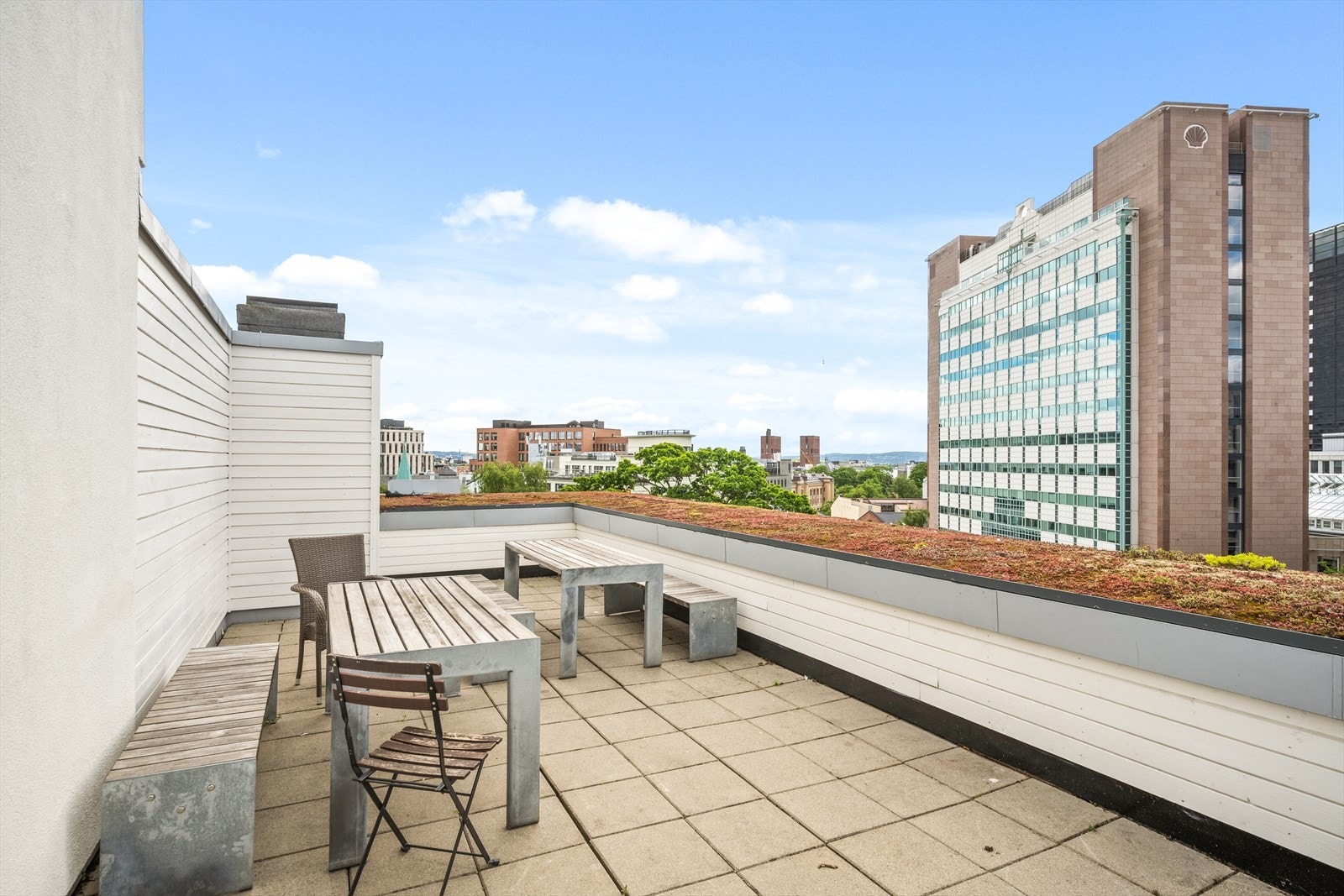 Felles takterrasse med gode sol- og utsiktsforhold. Galleribilde