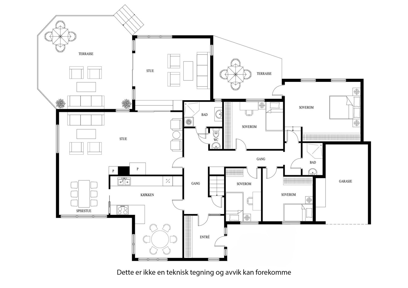 Plantegning hovedplan Galleribilde