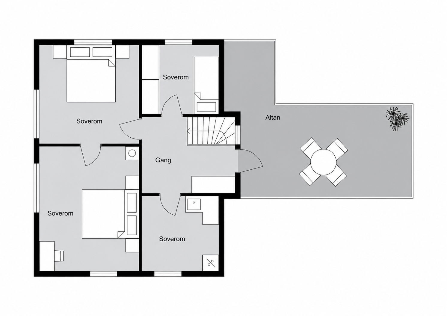 Plantegning loft Galleribilde