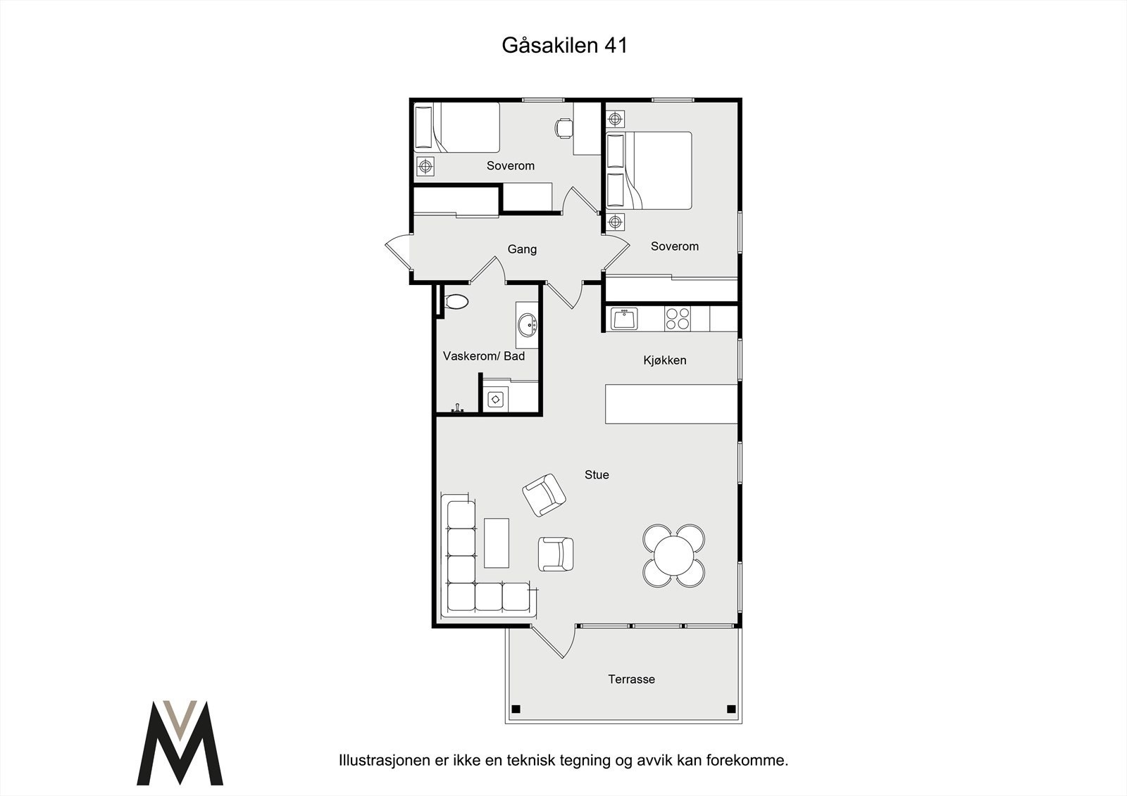 Plantegning - Gåsakilen 41 Galleribilde