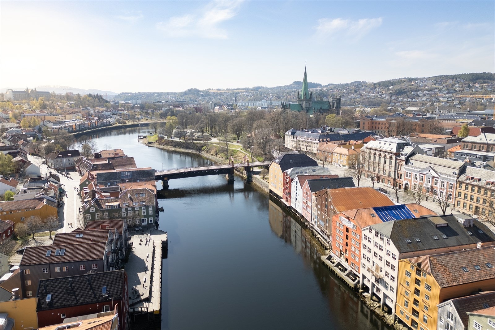 Oversiktsbilde av midtbyen med sine fantastiske fasiliteter. Galleribilde