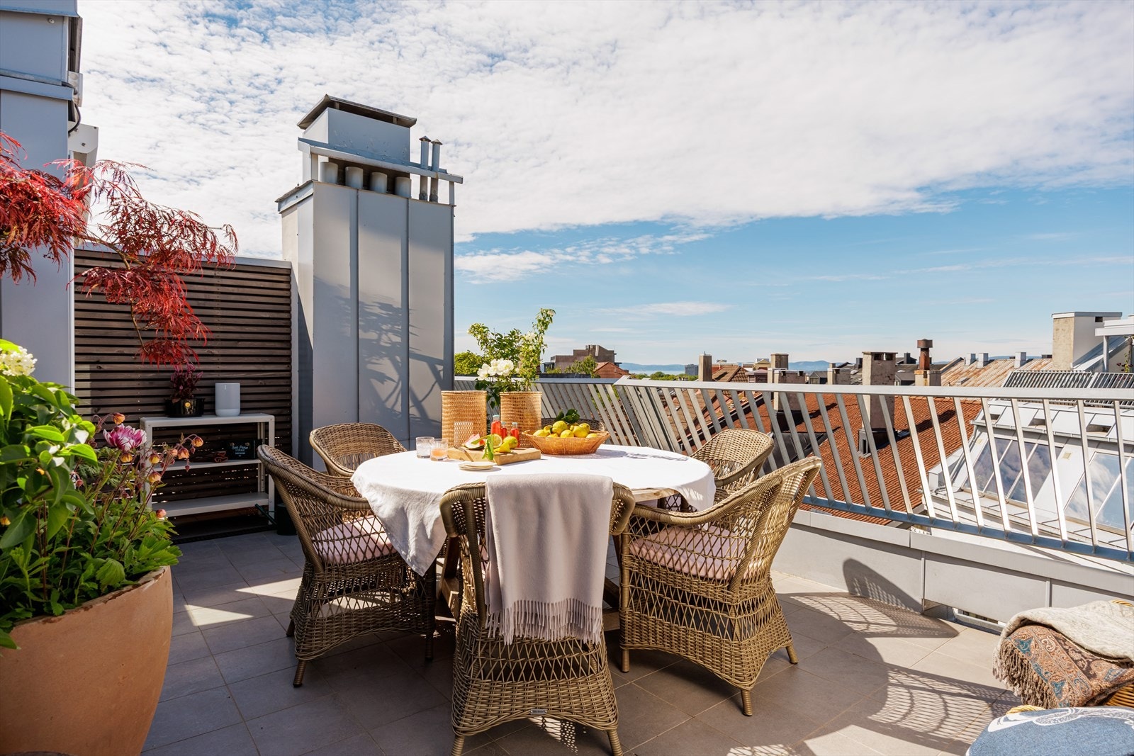 Solrik takterrasse på hele 34 kvm med fantastisk utsikt. Galleribilde