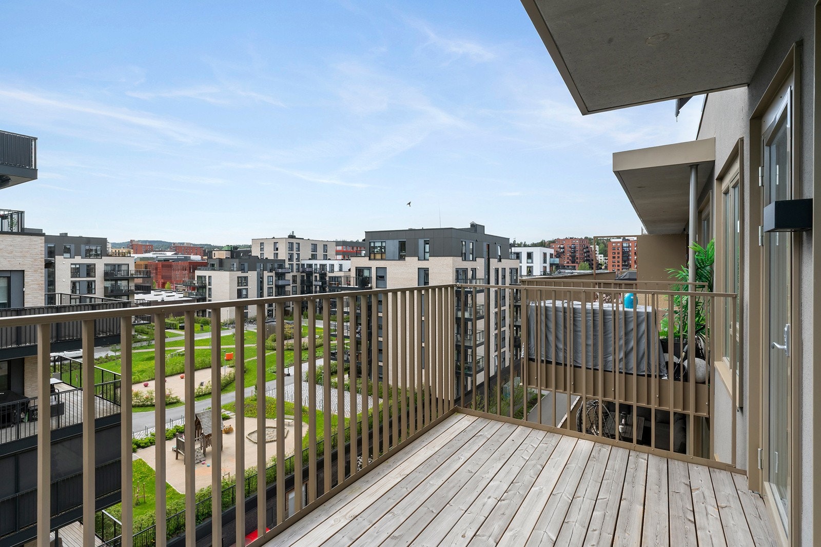 Balkongen er på 9 m² og vender mot syd. Galleribilde