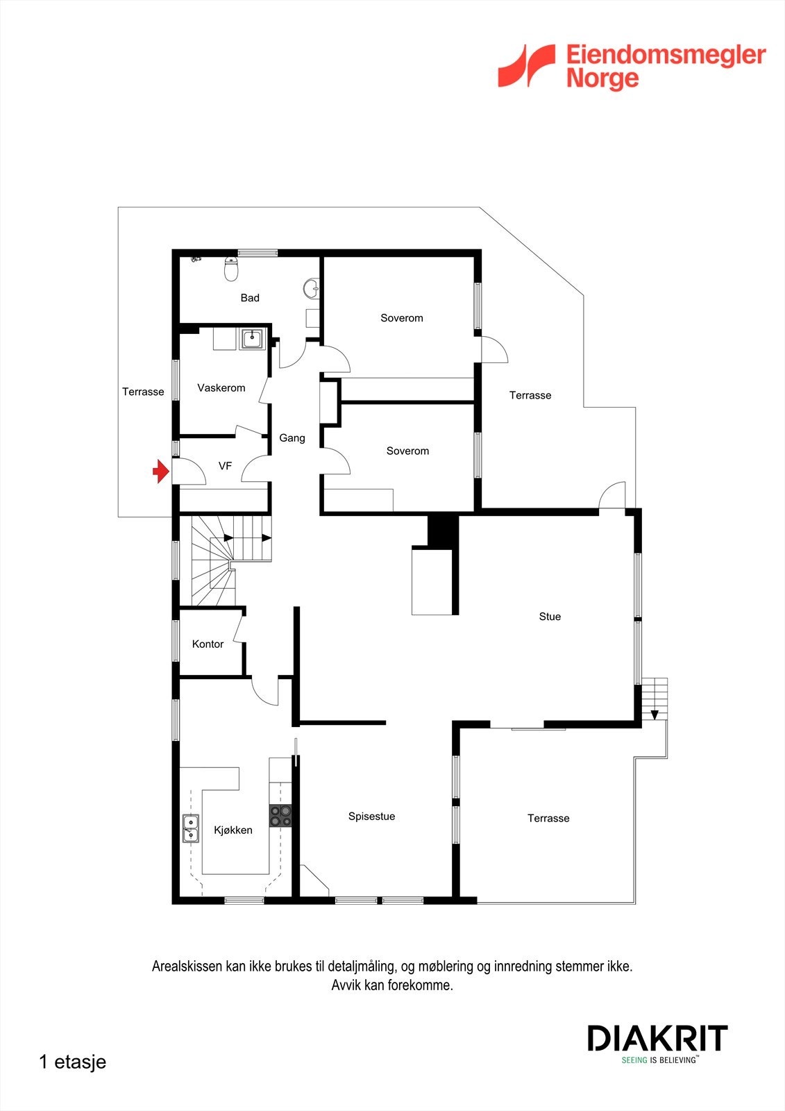 Plantegning 1. etg. Galleribilde